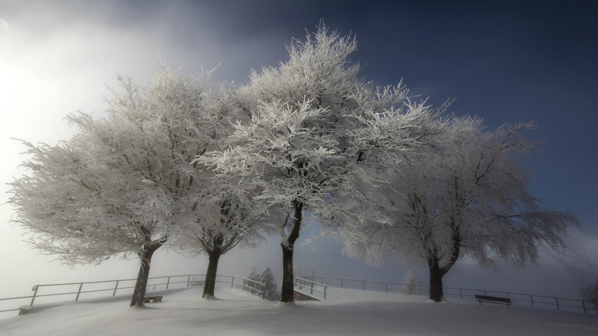 Neige d'hiver fonds d'écran HD magnifique de paysages #18 - 1920x1080