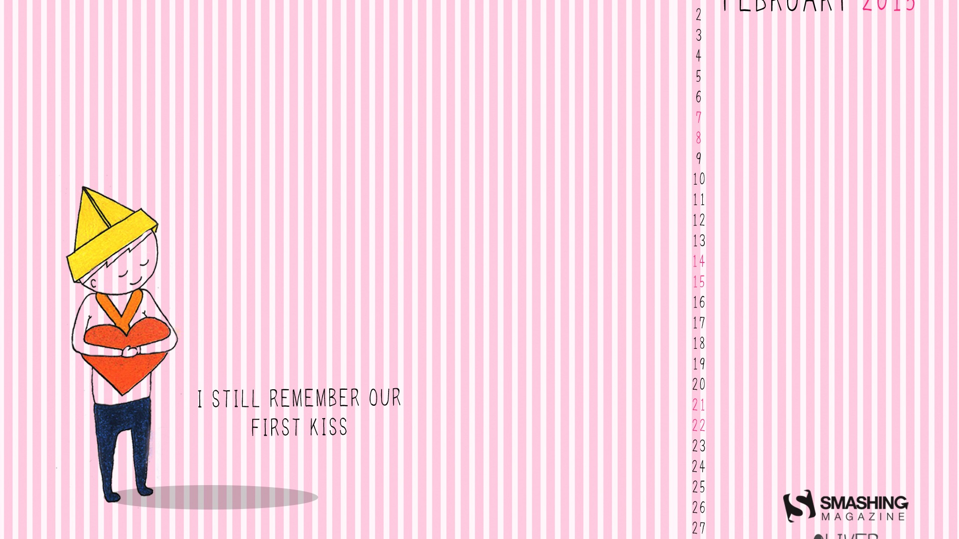 2015年2月 月曆壁紙(二) #8 - 1920x1080