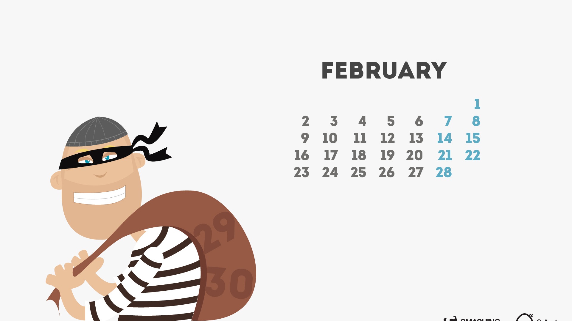 Februar 2015 Kalender Wallpaper (2) #18 - 1920x1080