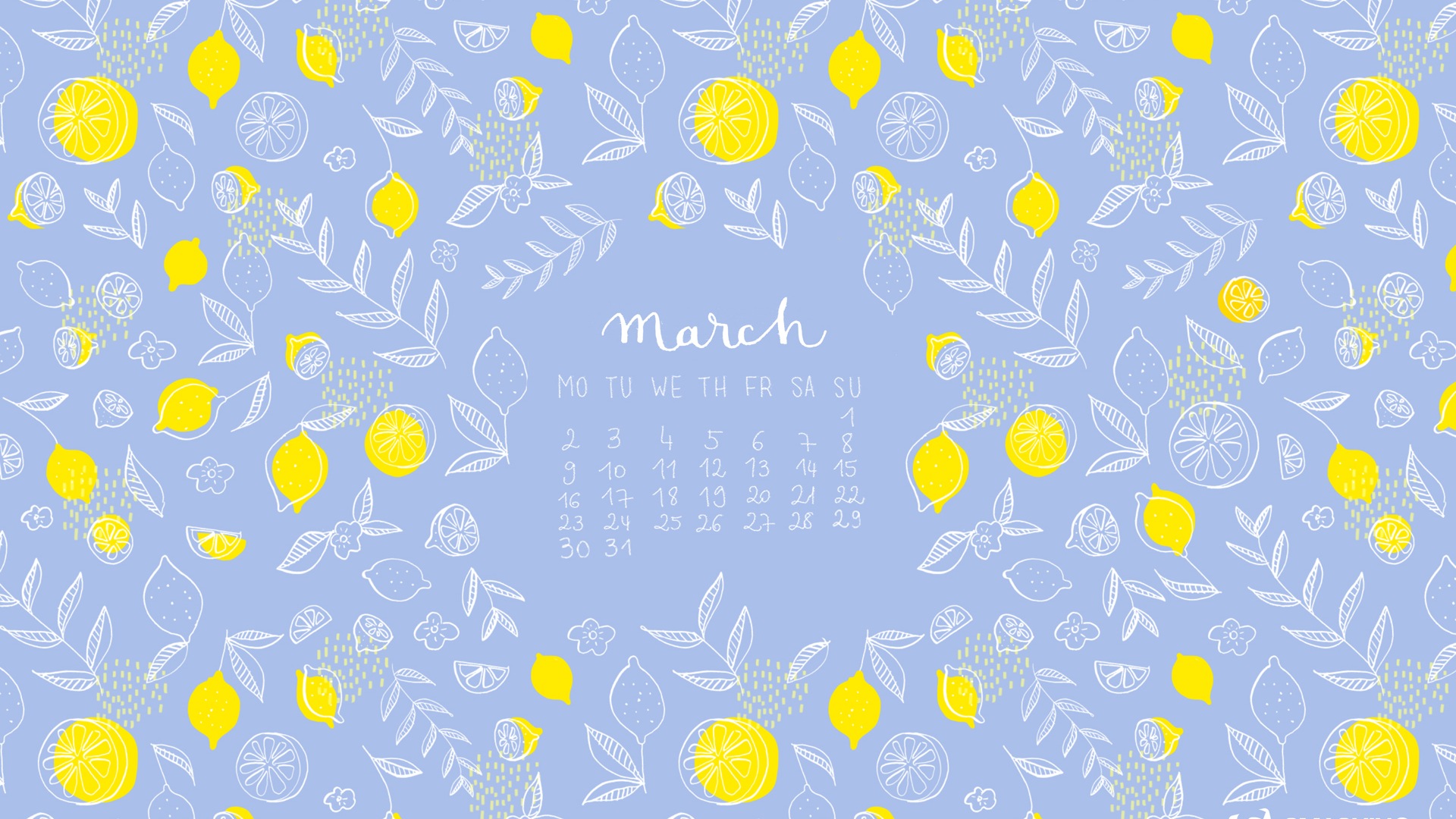 March 2015 Calendar wallpaper (2) #9 - 1920x1080
