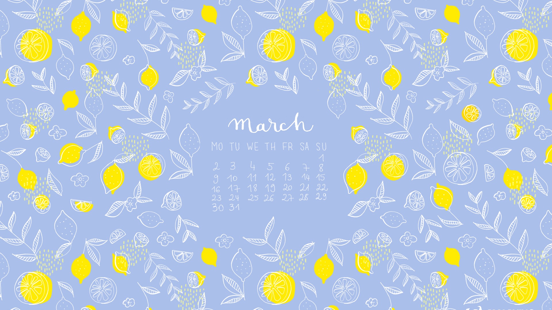 2015年3月 月曆壁紙(二) #9 - 1920x1080