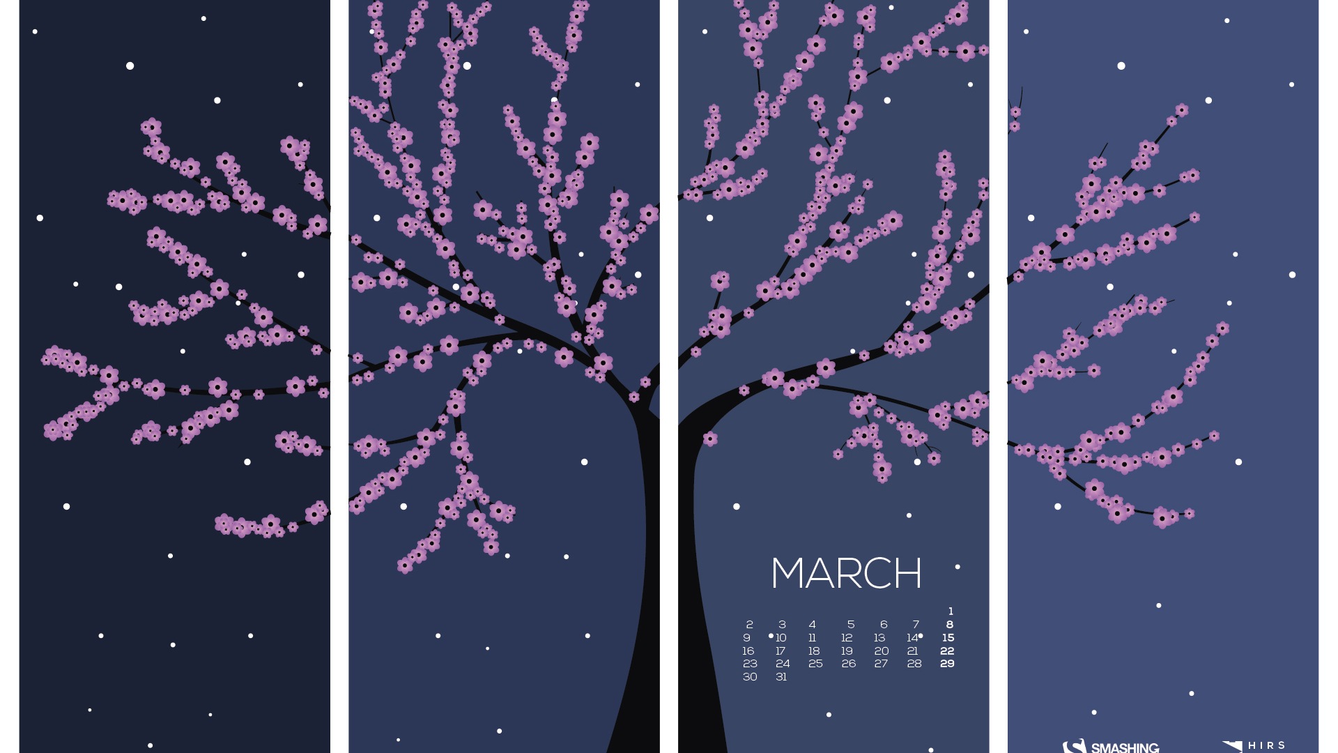 March 2015 Calendar wallpaper (2) #15 - 1920x1080
