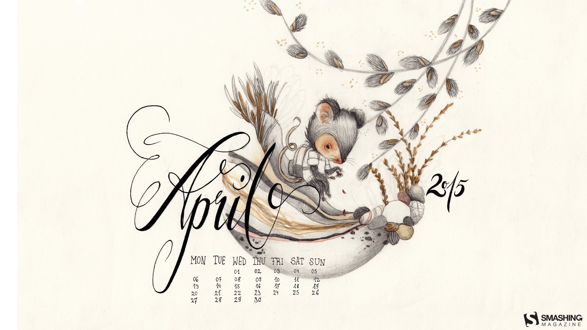2015年4月 月曆壁紙(一) #15 - 1920x1080