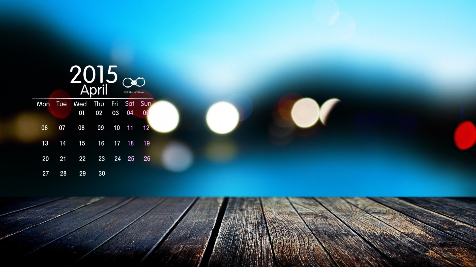 2015年4月 月曆壁紙(二) #2 - 1920x1080