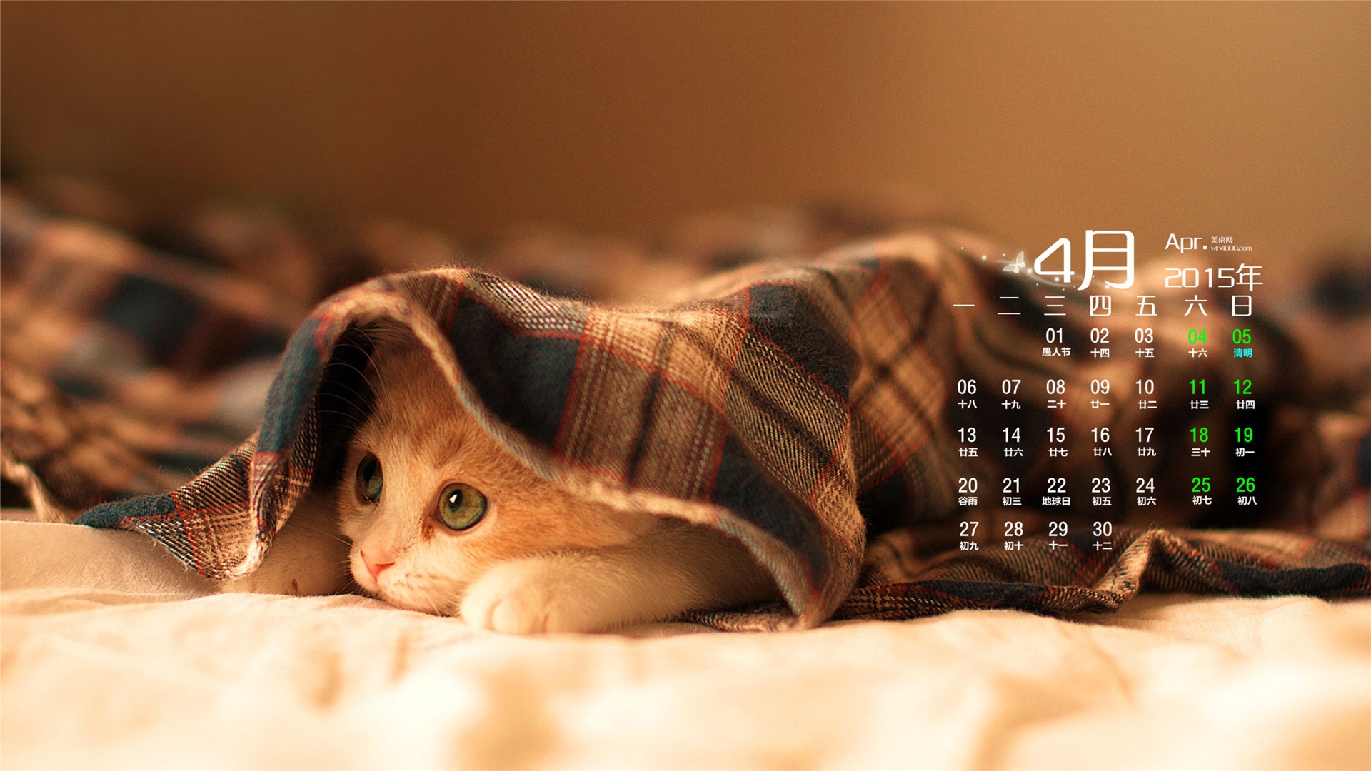 2015年4月 月曆壁紙(二) #13 - 1920x1080