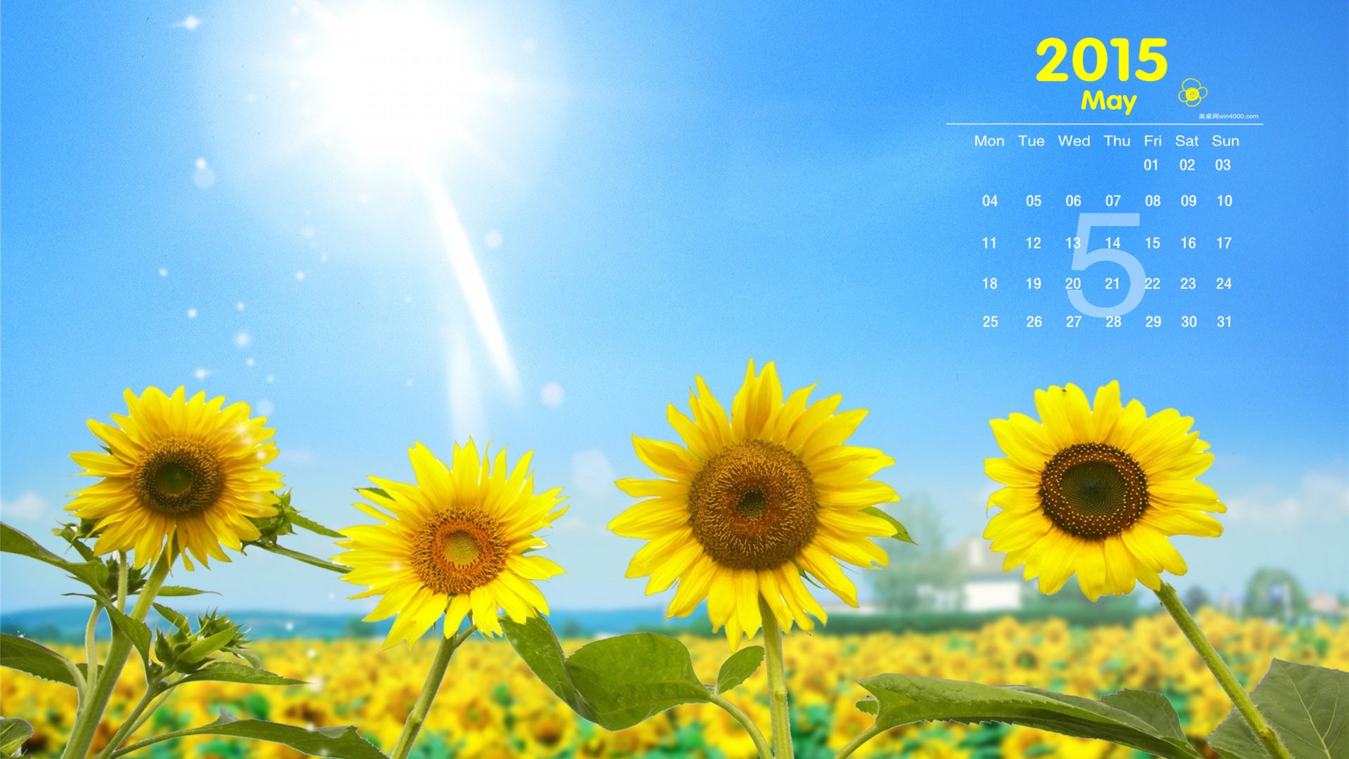 Mai 2015 Kalender Wallpaper (1) #17 - 1920x1080