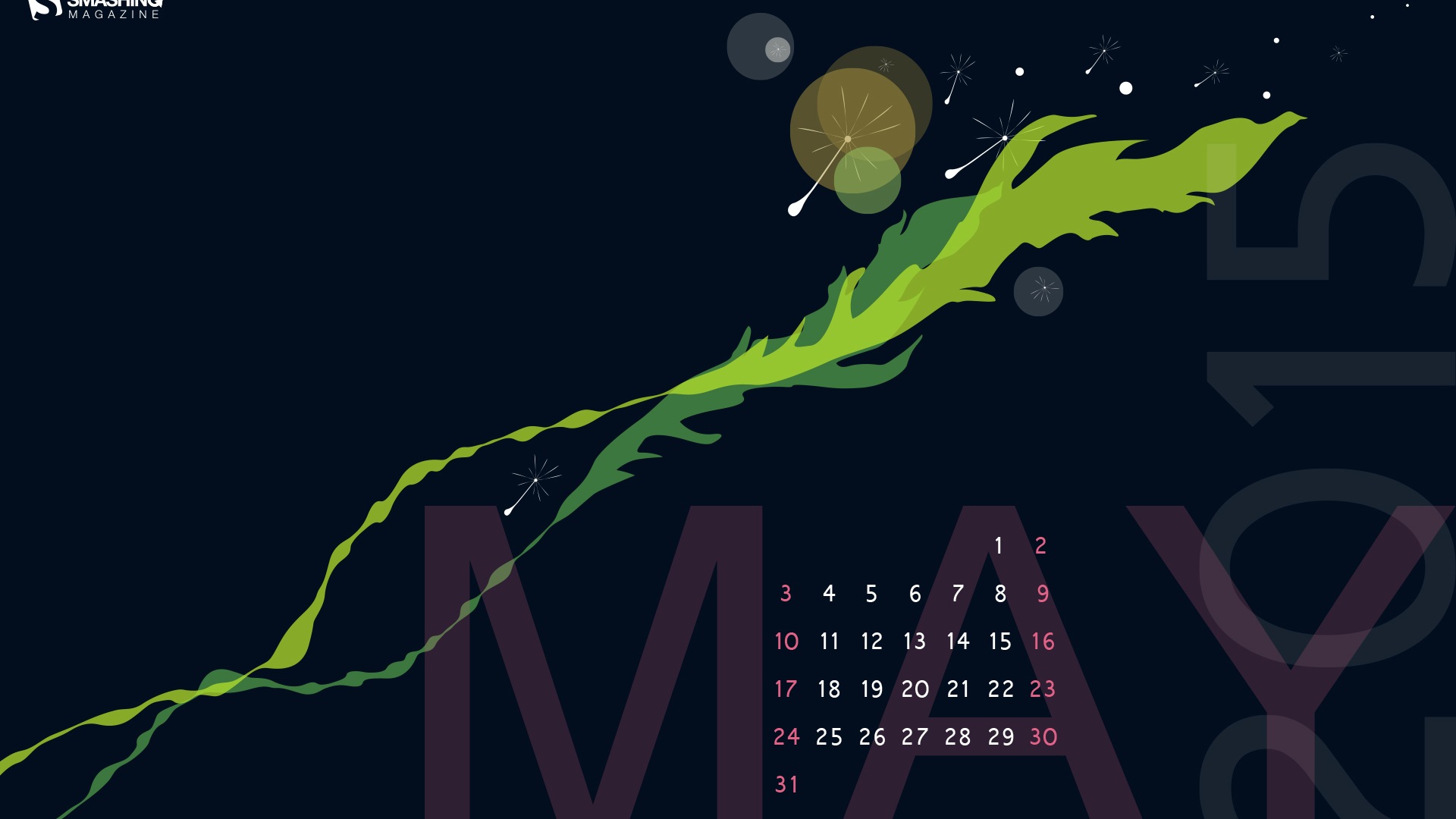 2015年5月 月曆壁紙(二) #13 - 1920x1080