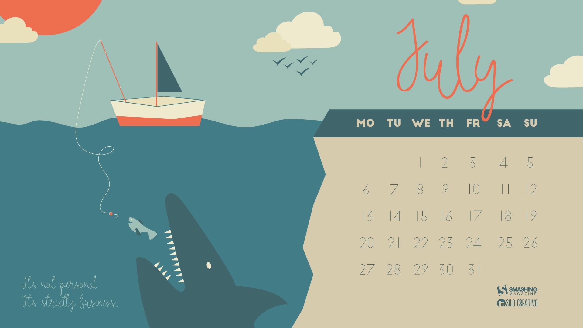 July 2015 calendar wallpaper (2) #12 - 1920x1080