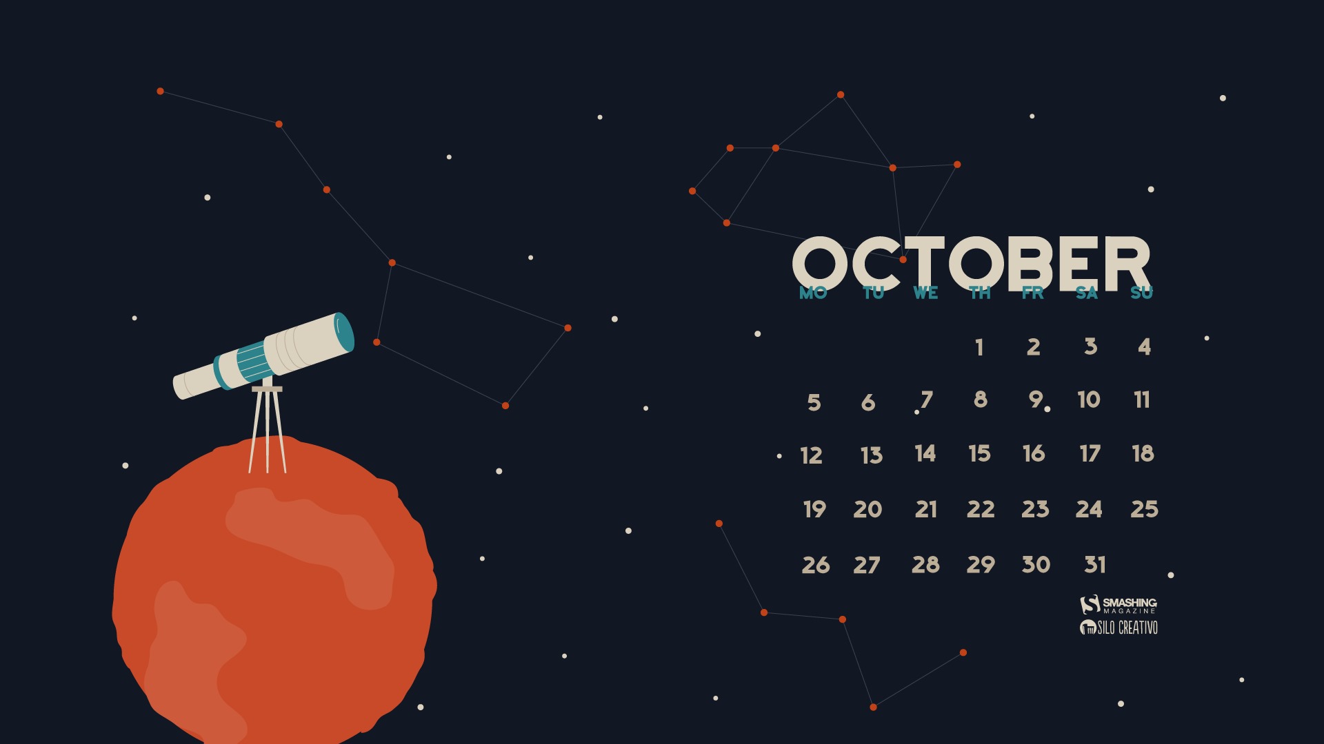 October 2015 calendar wallpaper (2) #9 - 1920x1080