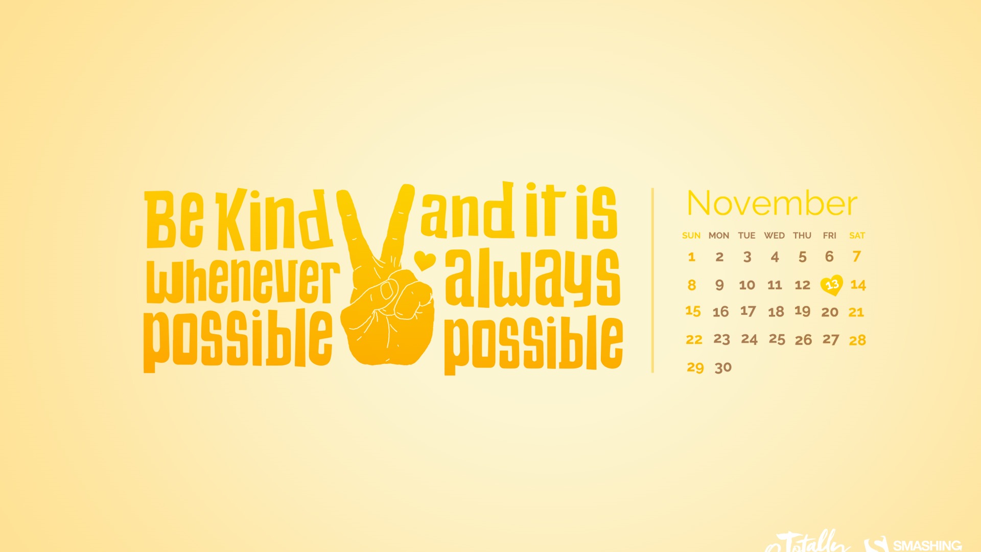 November 2015 Calendar wallpaper (2) #20 - 1920x1080
