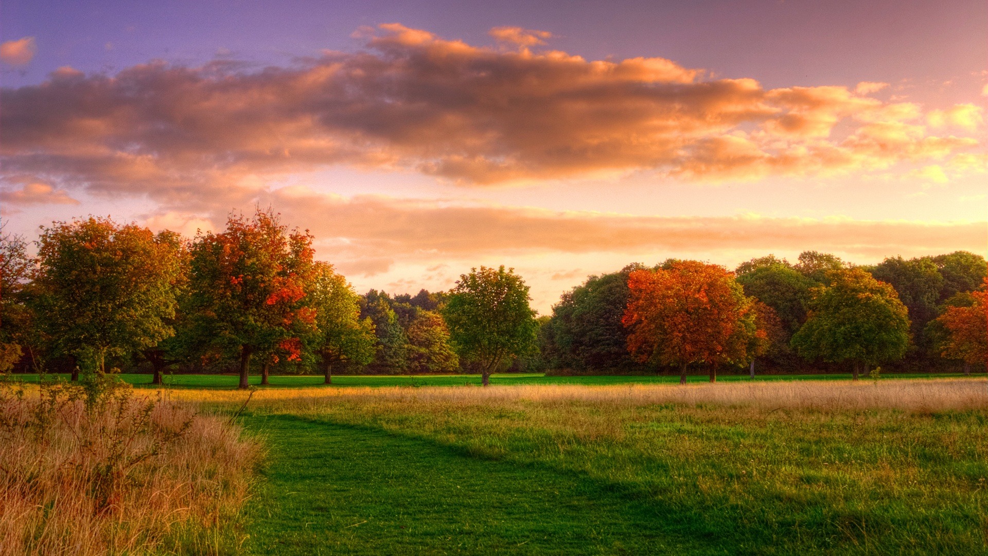 Les arbres, les montagnes, l'eau, lever et coucher du paysage de nature, fonds d'écran HD #34 - 1920x1080