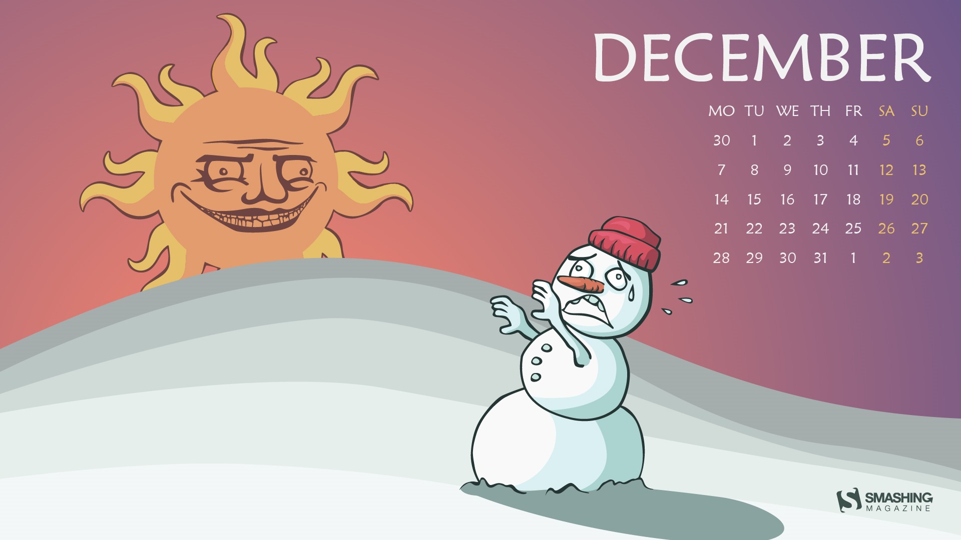 2015年12月 月曆壁紙(二) #9 - 1920x1080