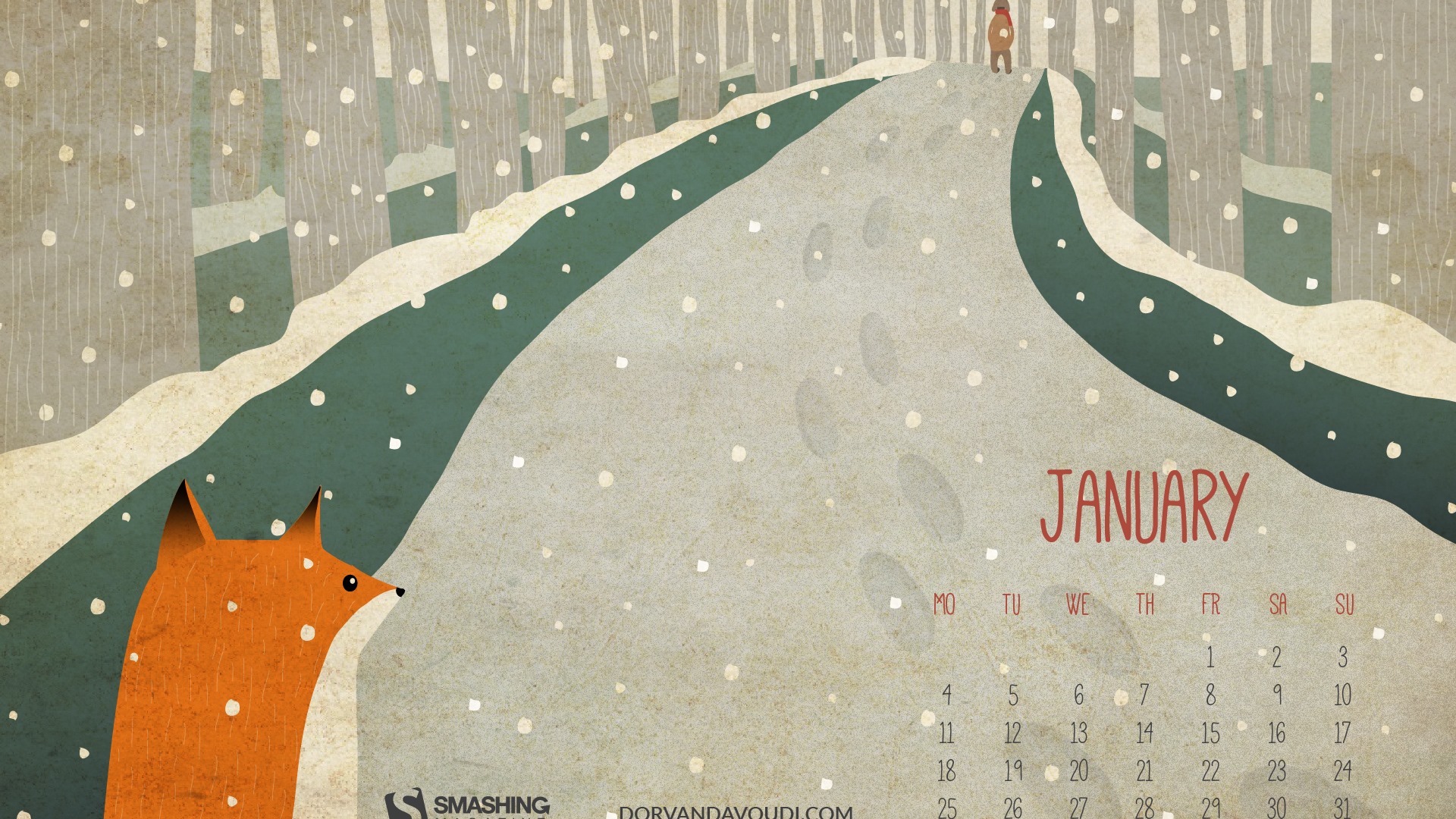 Januar 2016 Kalender Wallpaper (2) #6 - 1920x1080