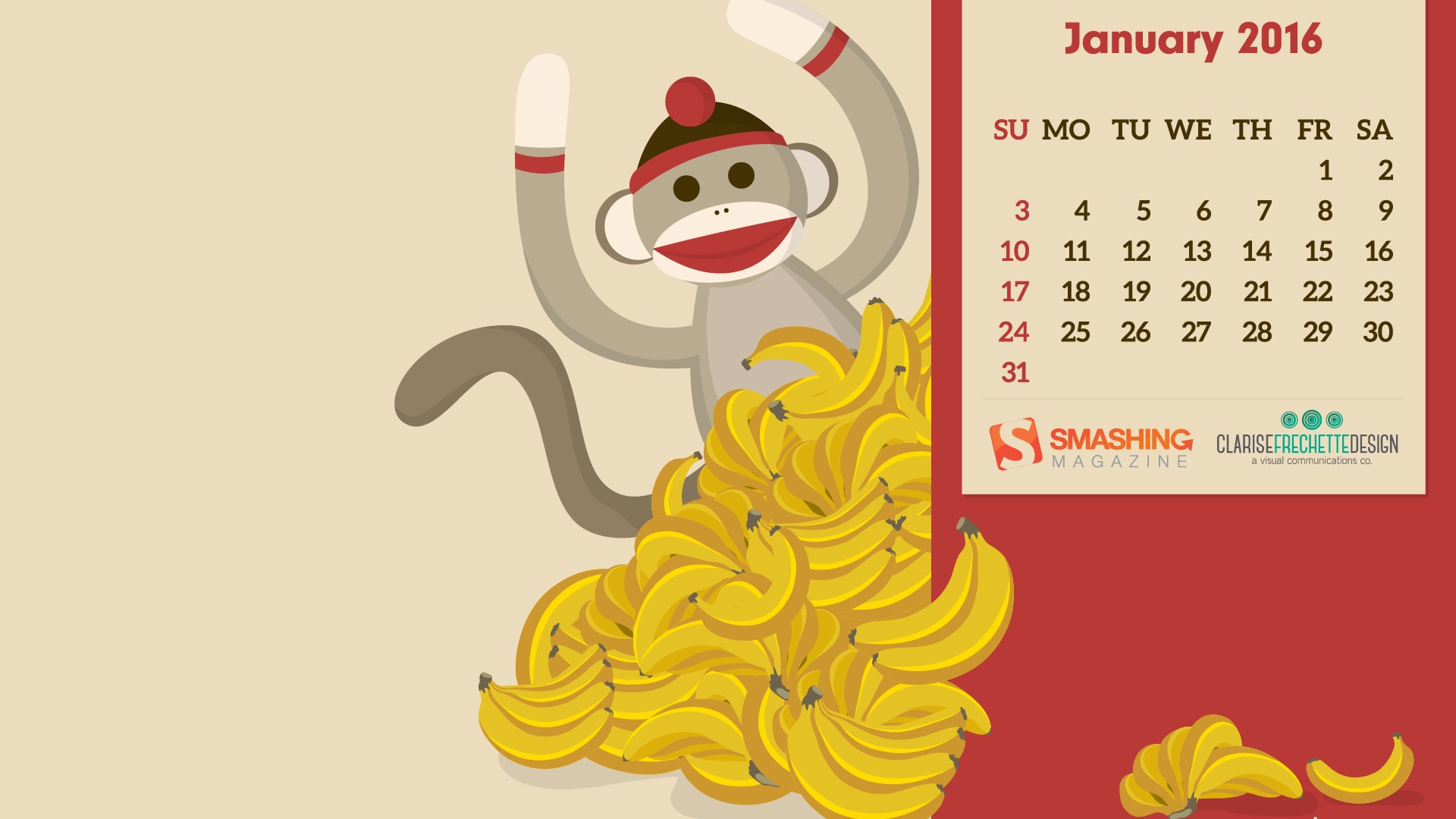 January 2016 calendar wallpaper (2) #10 - 1920x1080