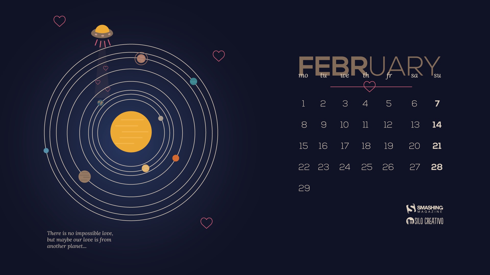 Februar 2016 Kalender Wallpaper (2) #9 - 1920x1080