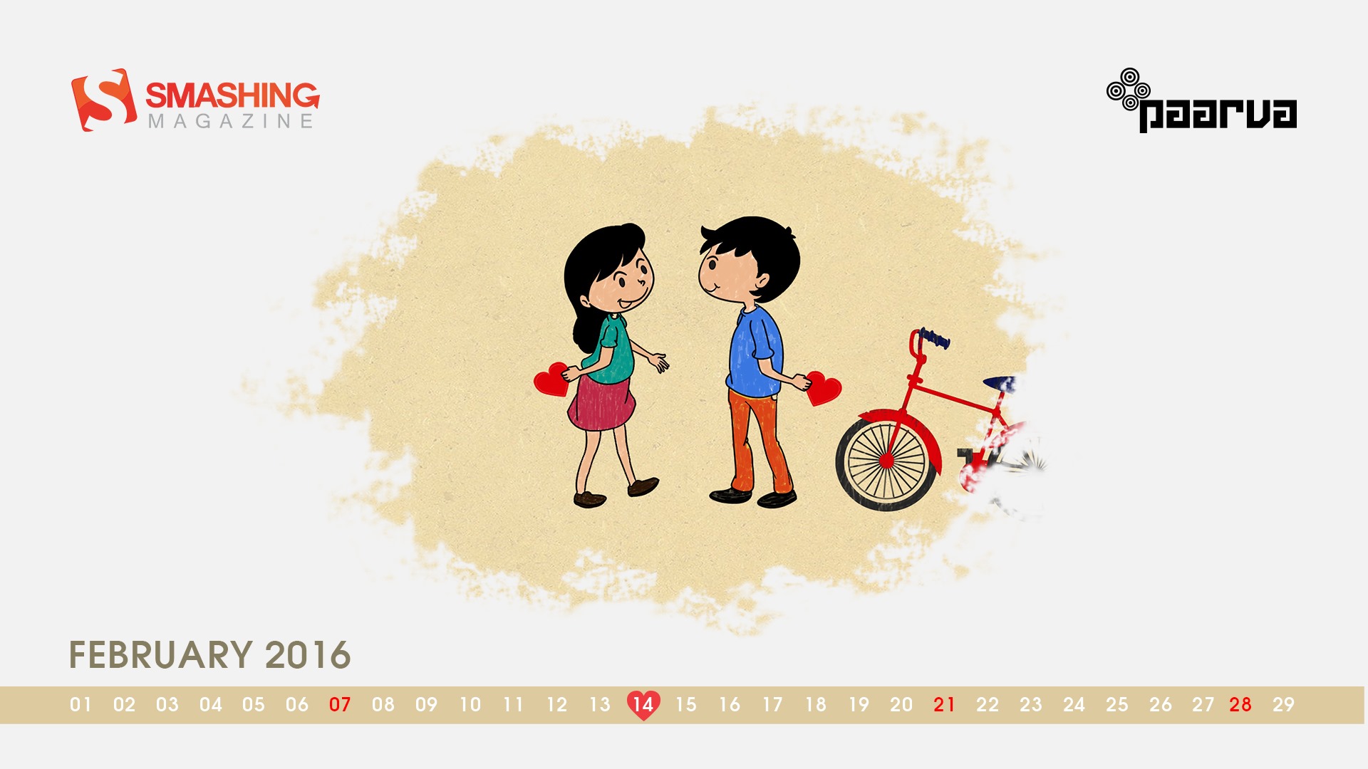 Februar 2016 Kalender Wallpaper (2) #18 - 1920x1080