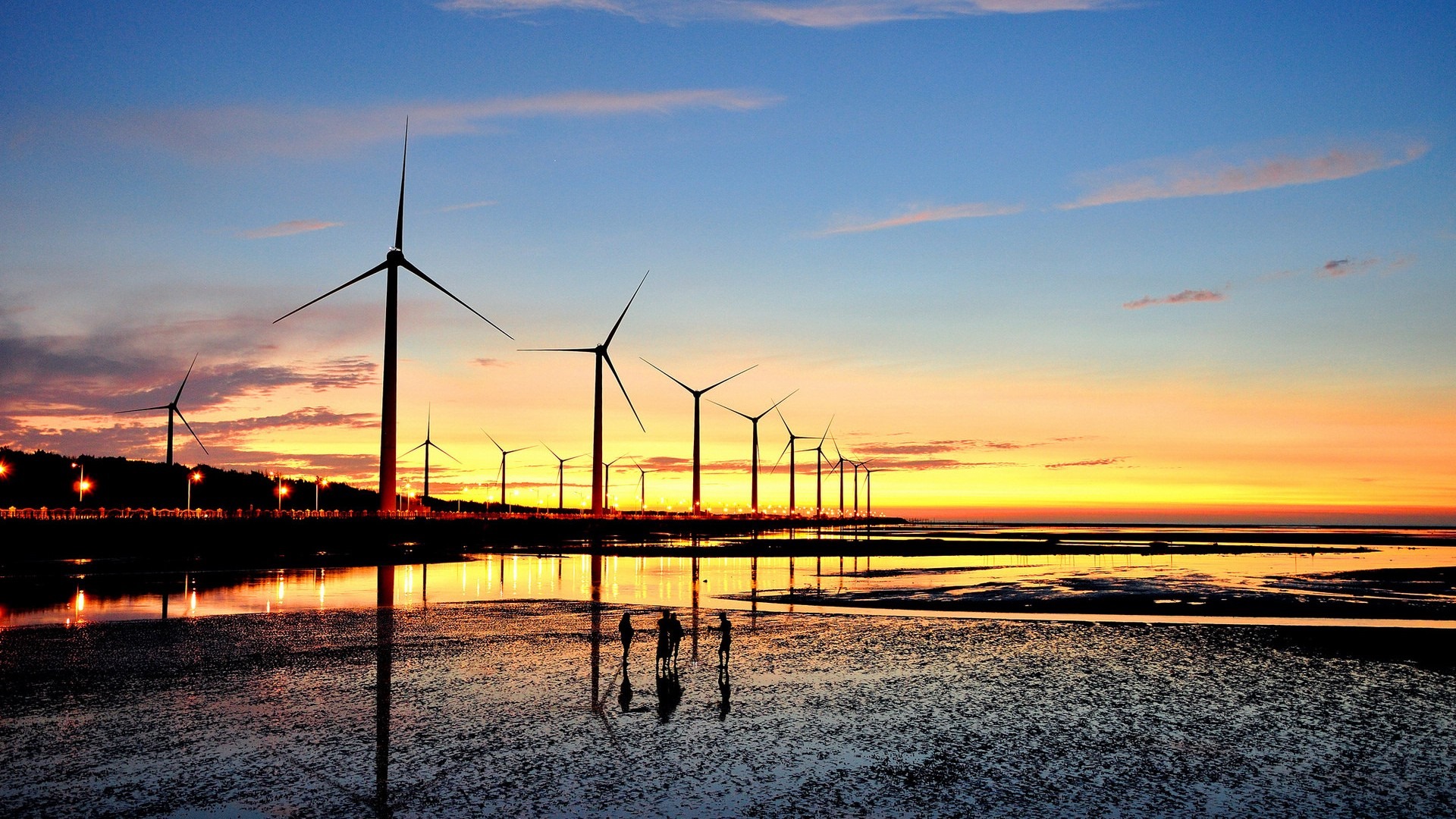 Taiwan Gaomei wetlands sunset HD Wallpapers #6 - 1920x1080