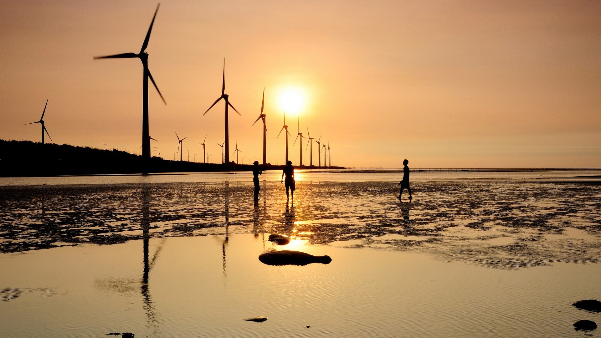 Taiwan Gaomei wetlands sunset HD Wallpapers #9 - 1920x1080