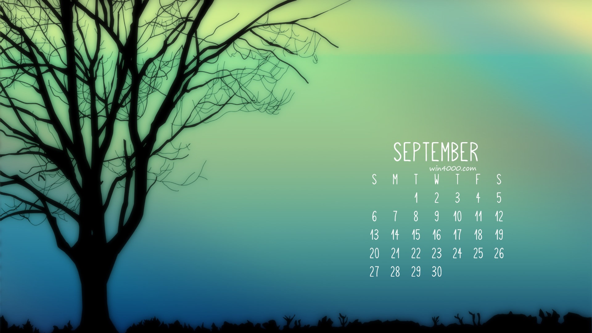 September 2016 Kalender Wallpaper (2) #5 - 1920x1080