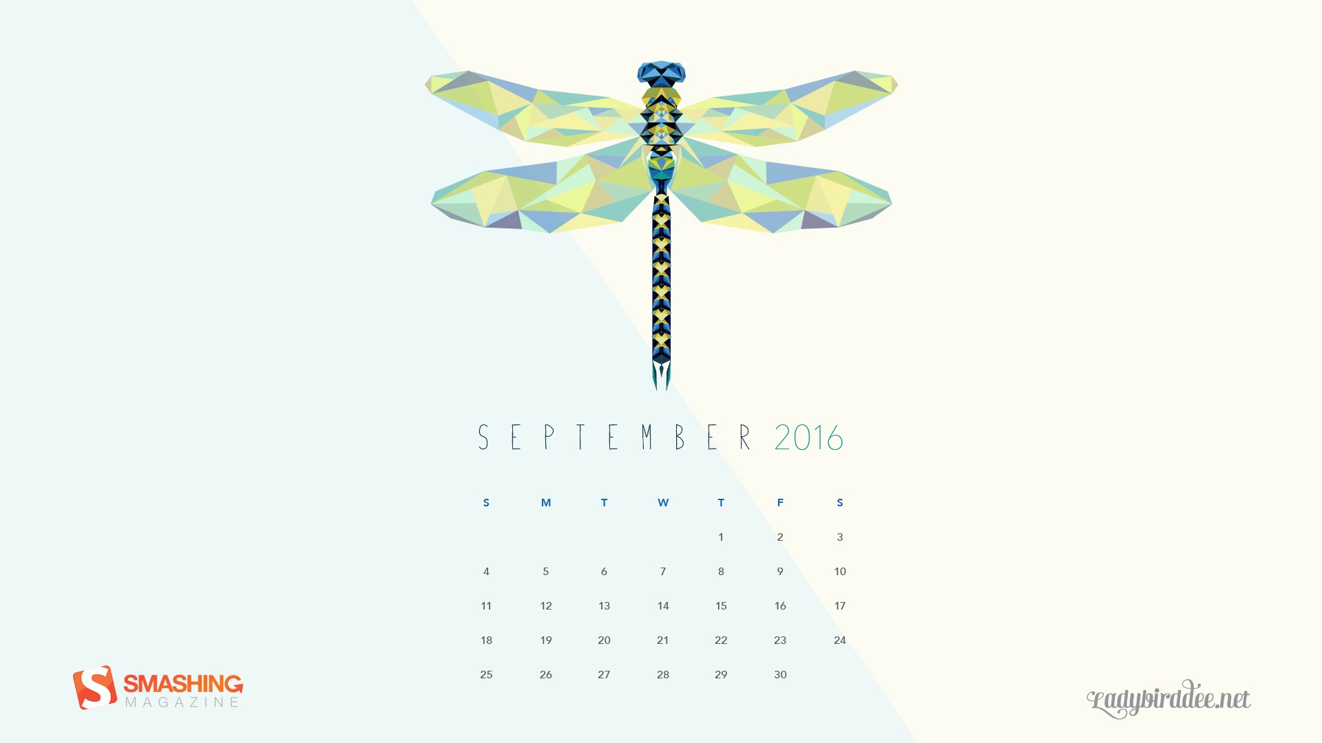 September 2016 calendar wallpaper (2) #14 - 1920x1080