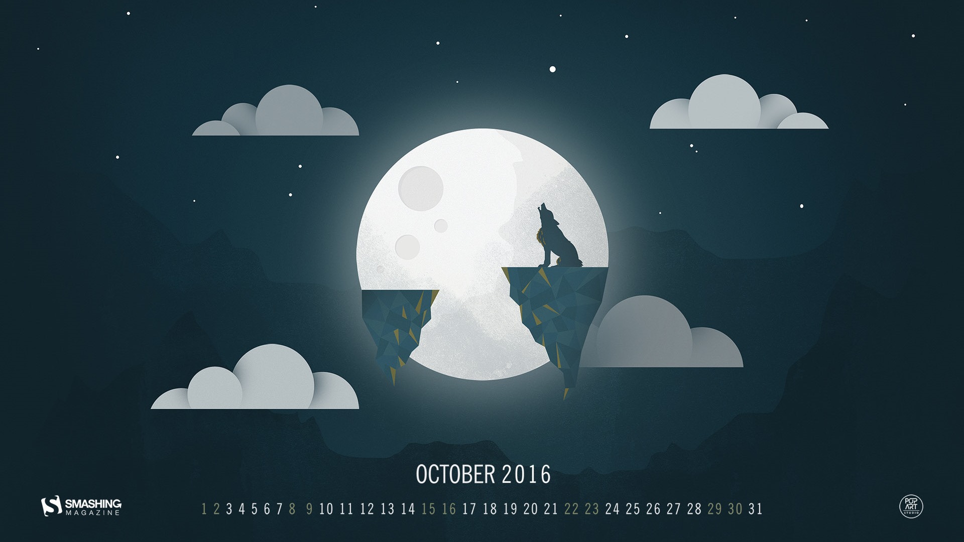 October 2016 calendar wallpaper (2) #9 - 1920x1080