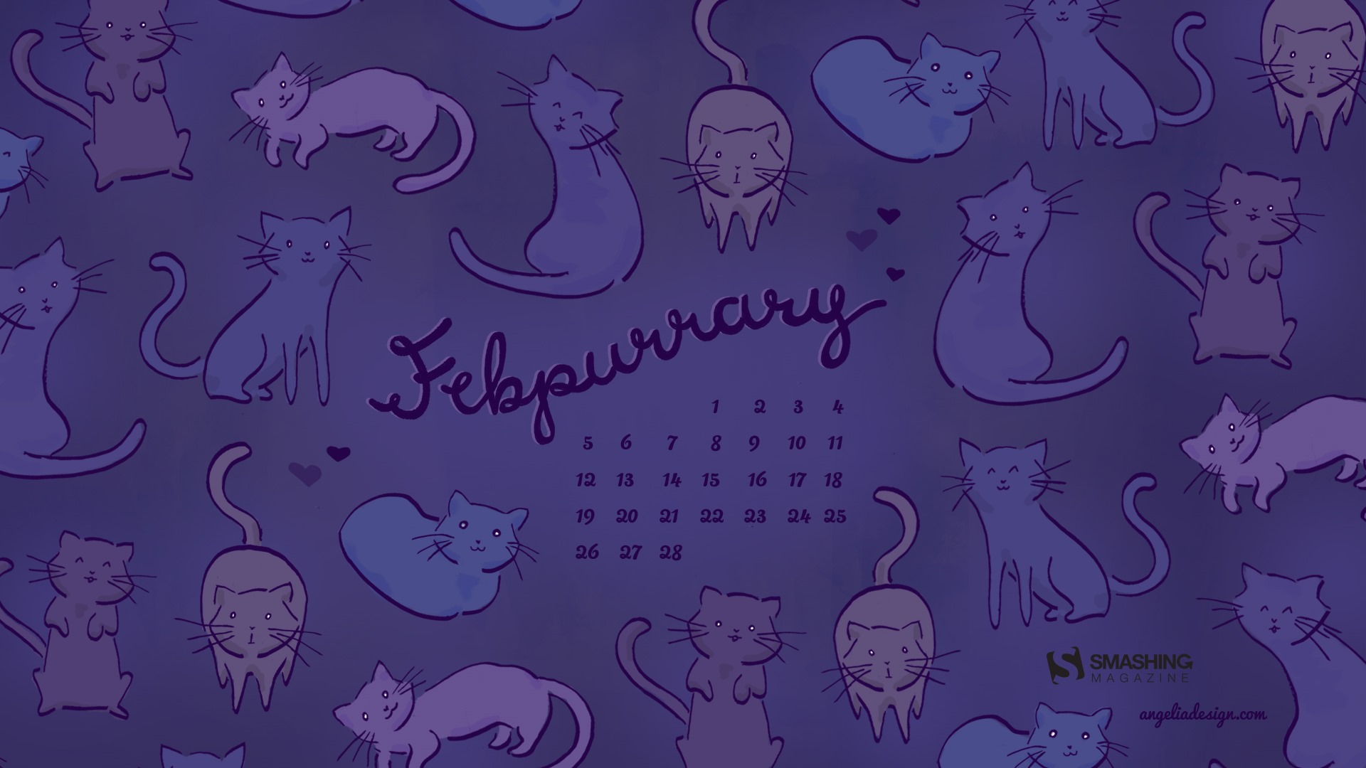 Fondo de escritorio de calendario de febrero de 2017 (1) #15 - 1920x1080