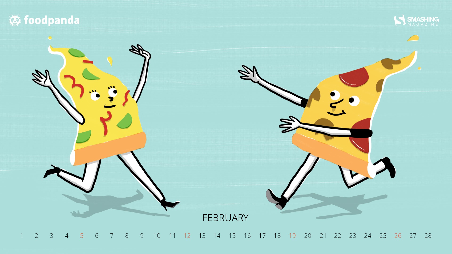 Fondo de escritorio de calendario de febrero de 2017 (1) #17 - 1920x1080