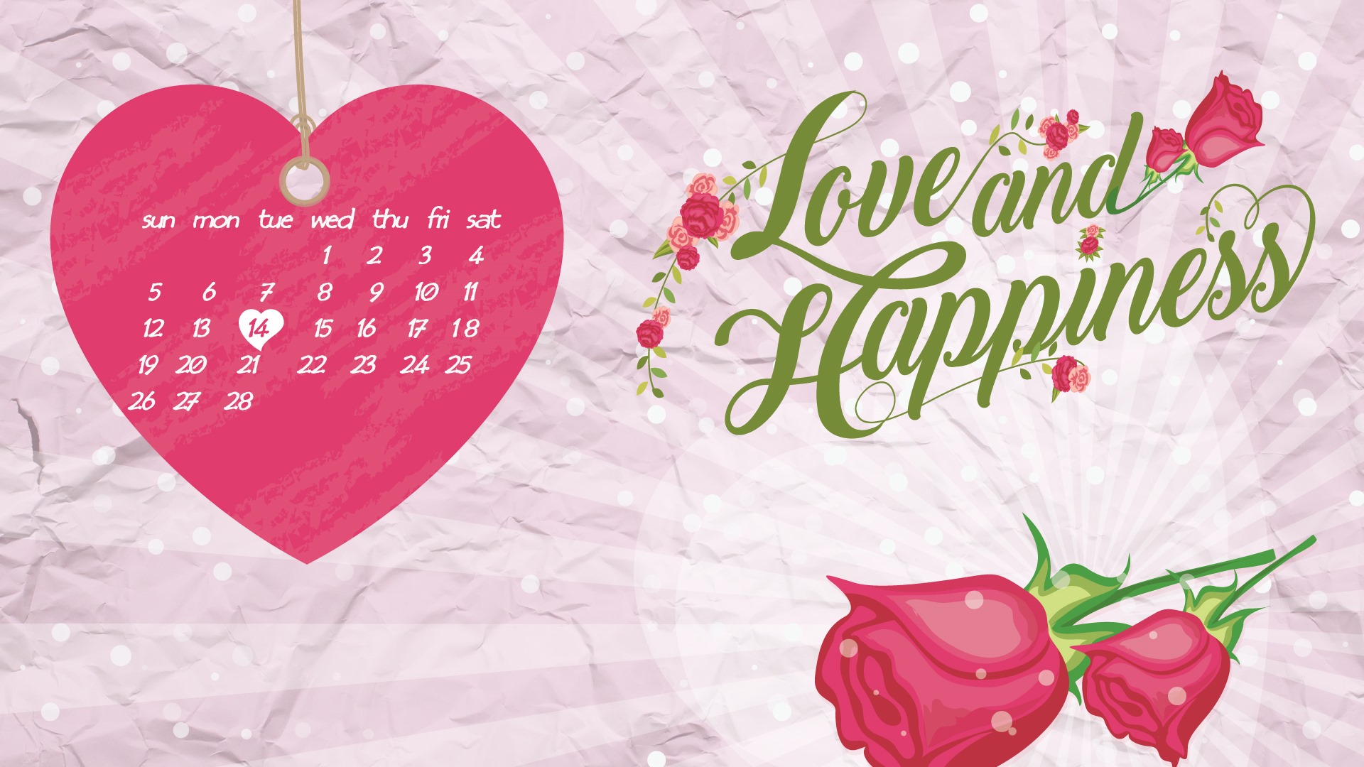 February 2017 calendar wallpaper (2) #15 - 1920x1080