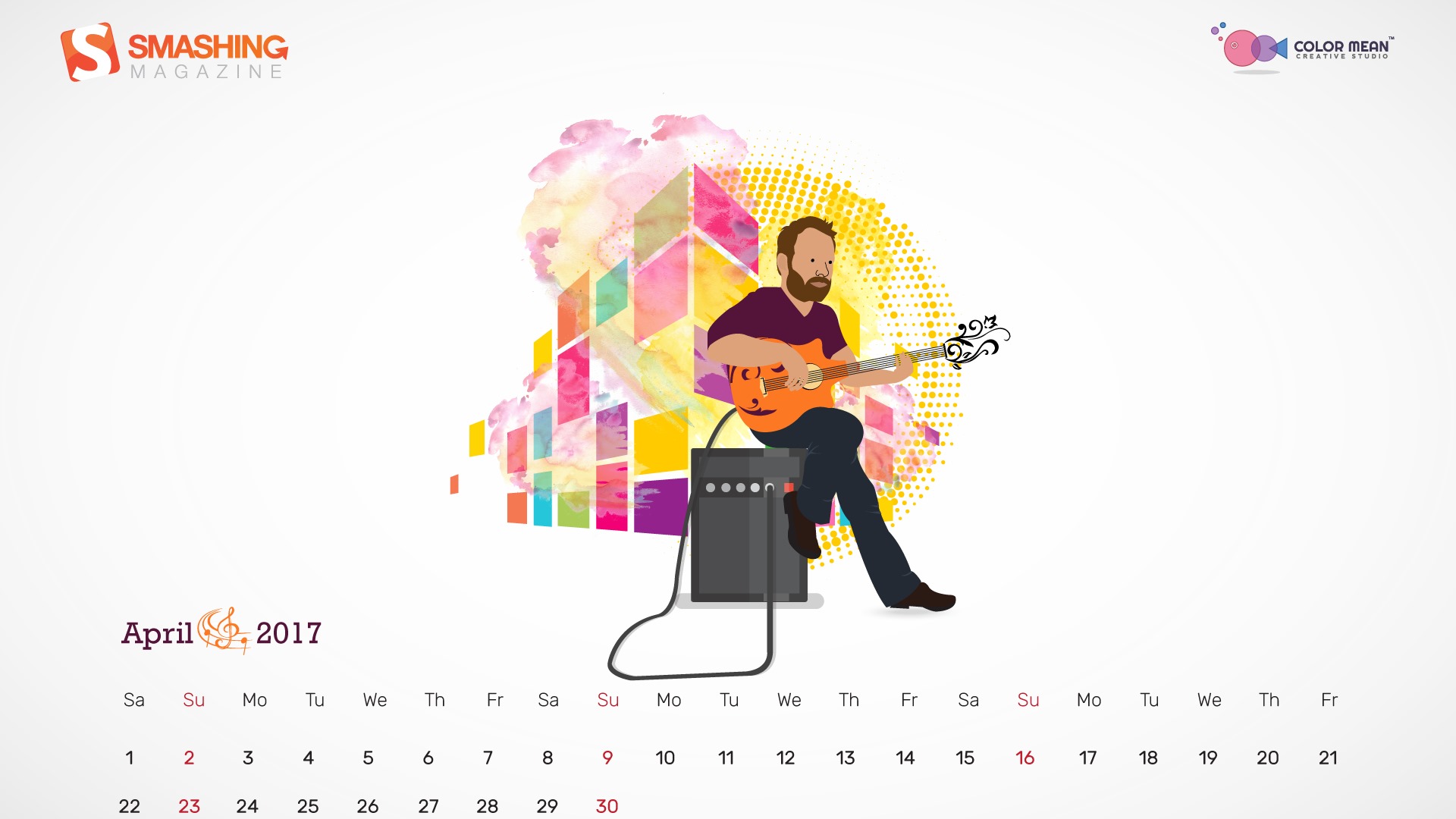 Fondo de pantalla calendario abril 2017 (1) #11 - 1920x1080