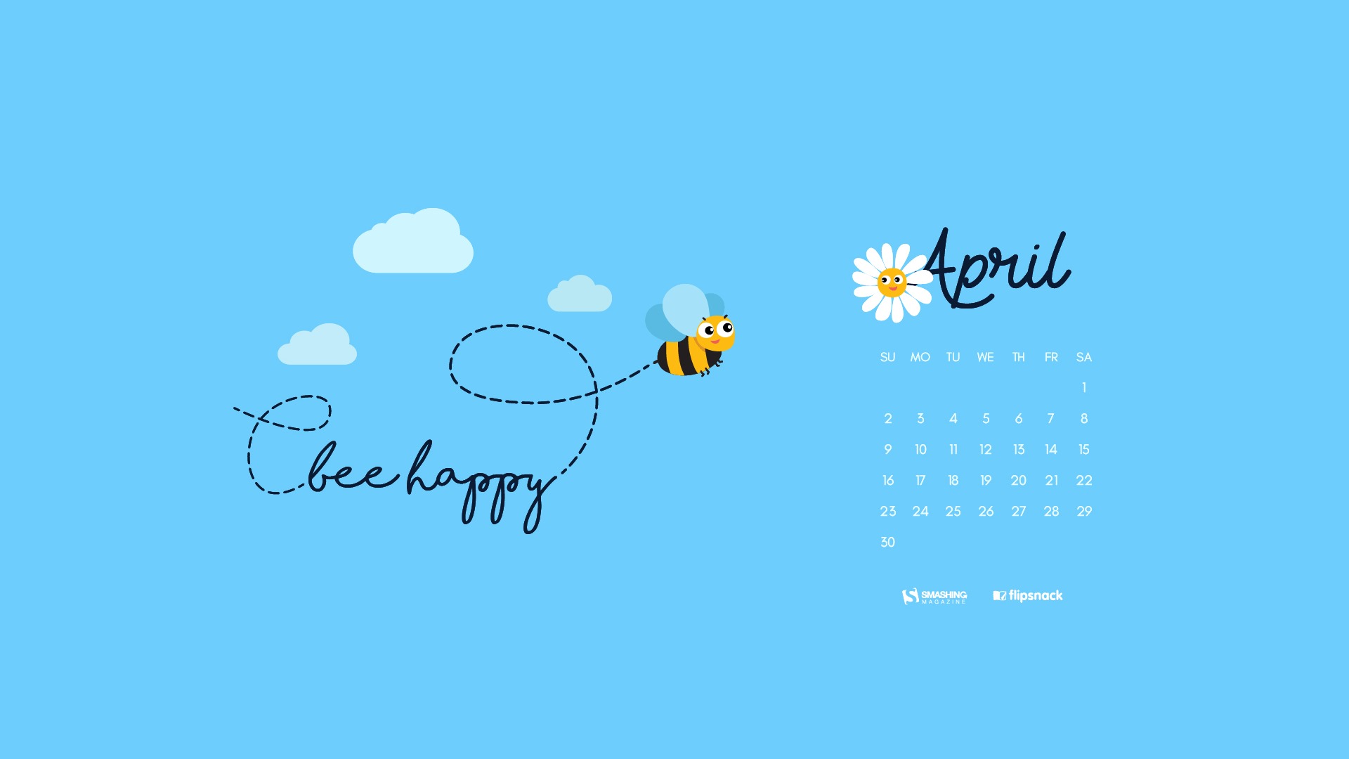 April 2017 Kalender Tapete (1) #13 - 1920x1080