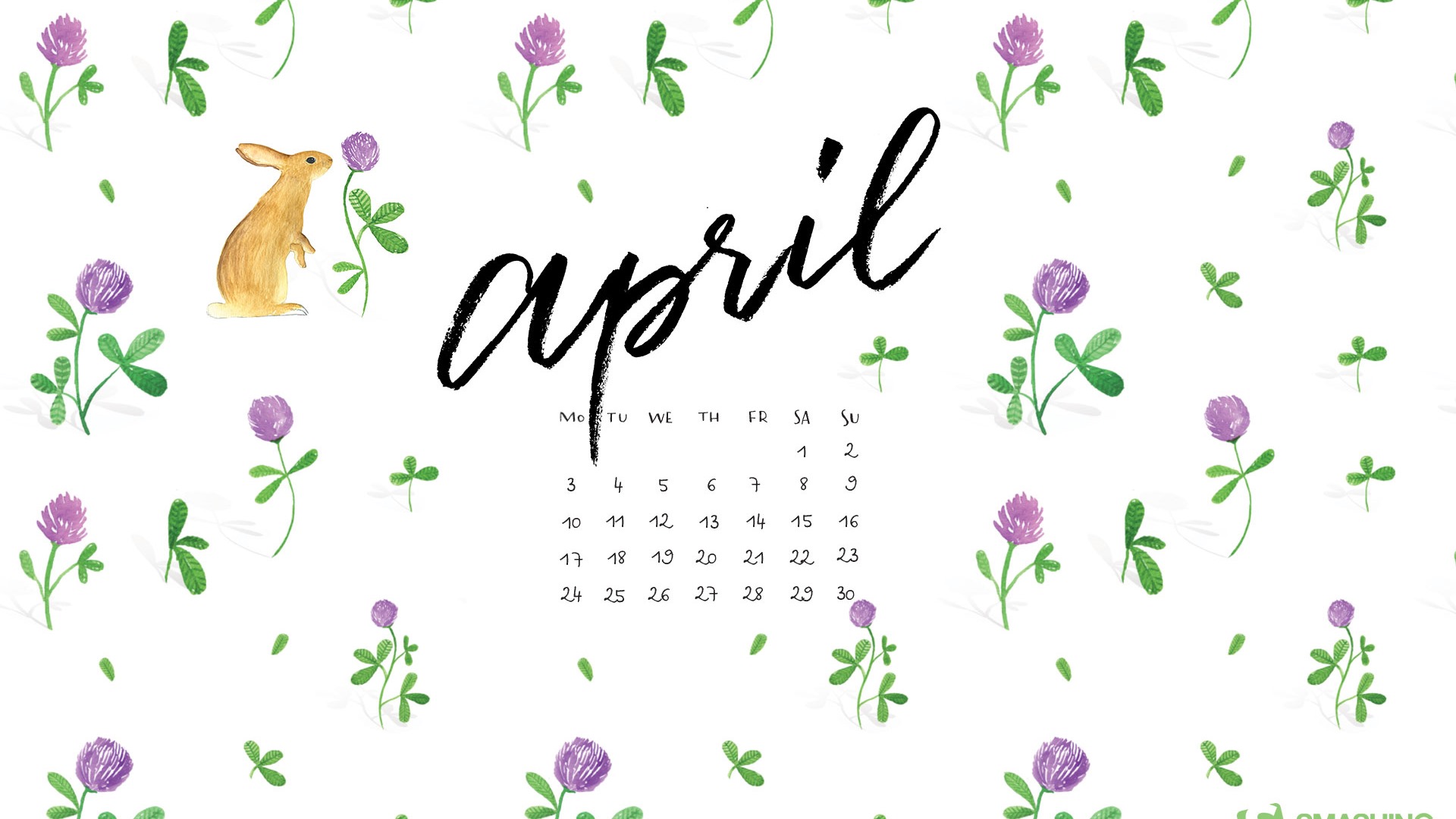 April 2017 Kalender Tapete (1) #14 - 1920x1080