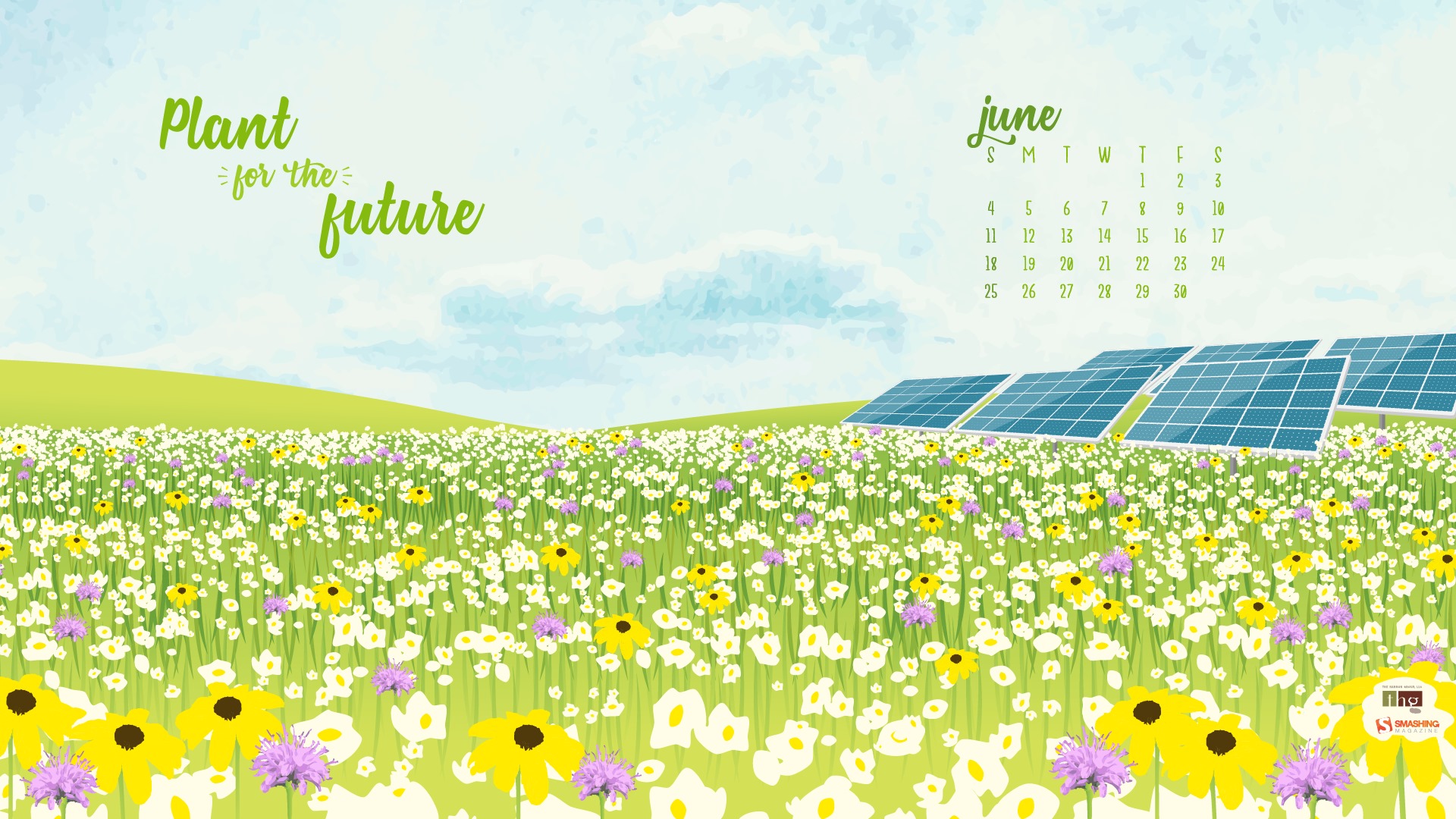 June 2017 calendar wallpaper #13 - 1920x1080