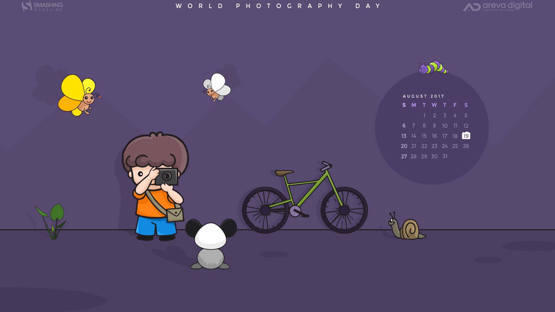 August 2017 calendar wallpaper #24 - 1920x1080