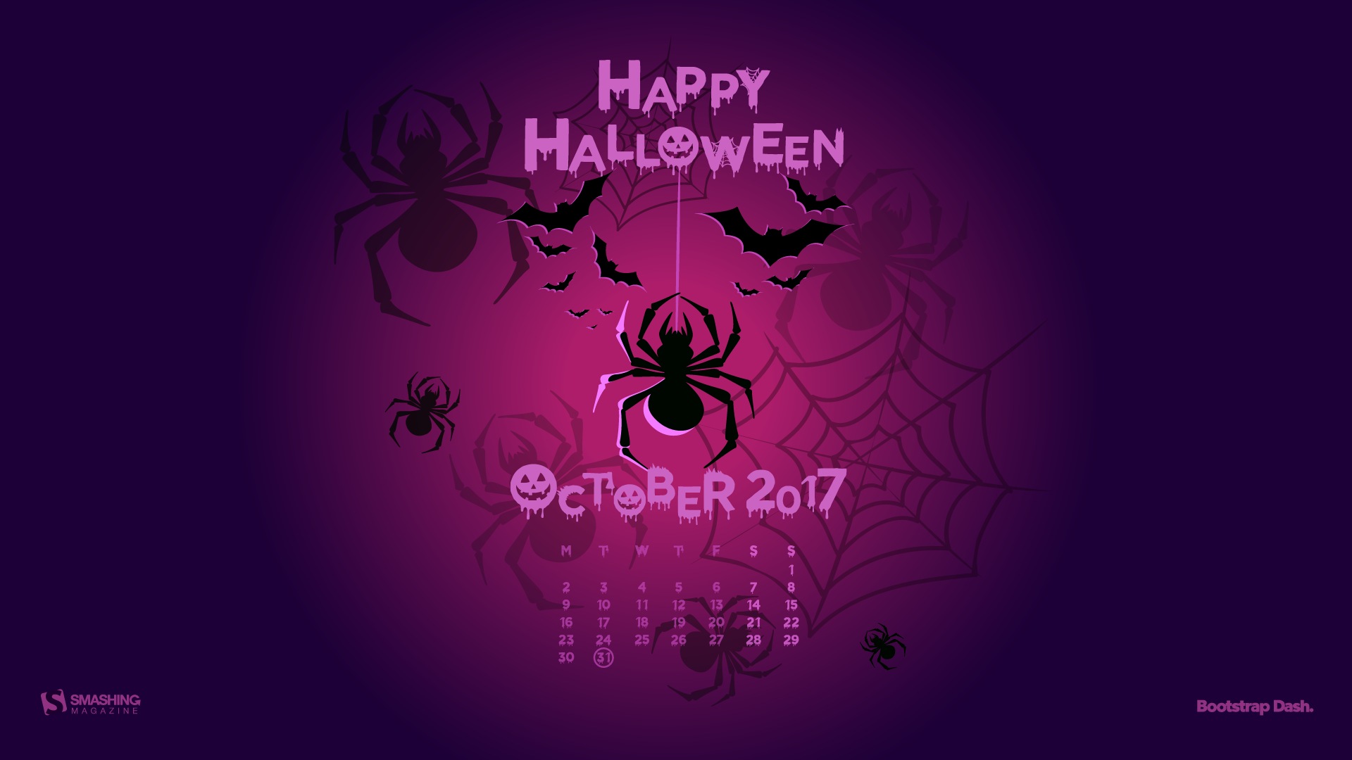 Fondo de pantalla de calendario de octubre de 2017 #16 - 1920x1080