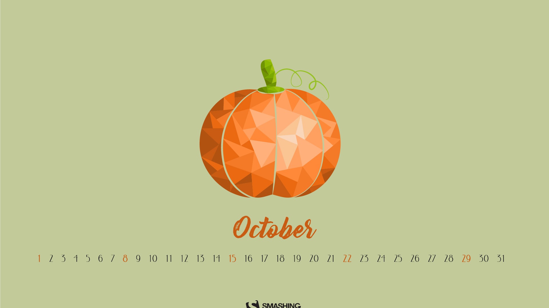 Fondo de pantalla de calendario de octubre de 2017 #22 - 1920x1080