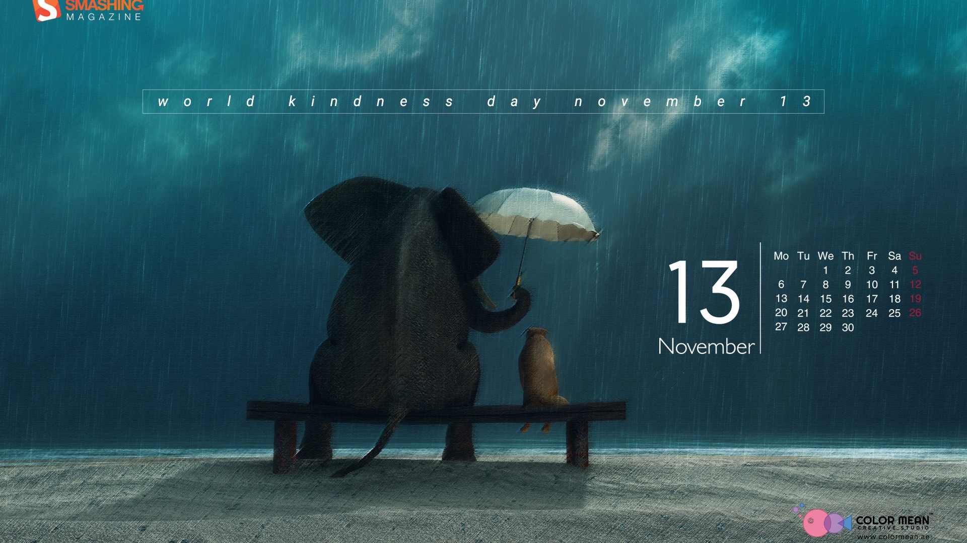 November 2017 calendar wallpaper #26 - 1920x1080