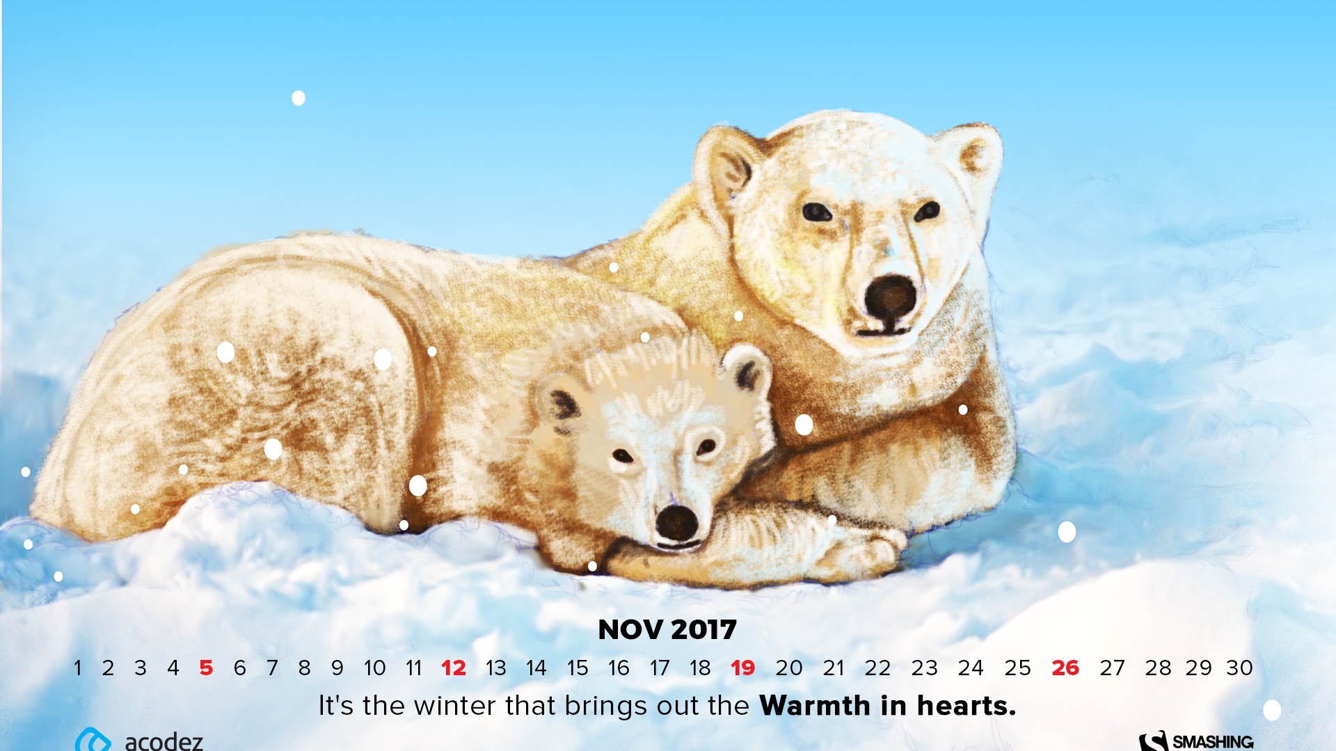 November 2017 calendar wallpaper #29 - 1920x1080