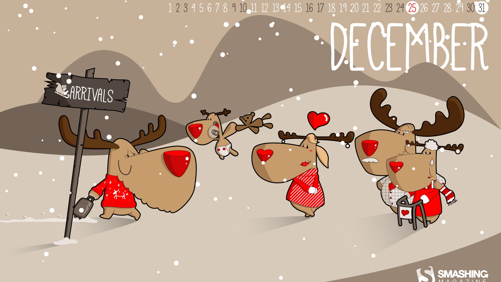December 2017 Calendar Wallpaper #8 - 1920x1080