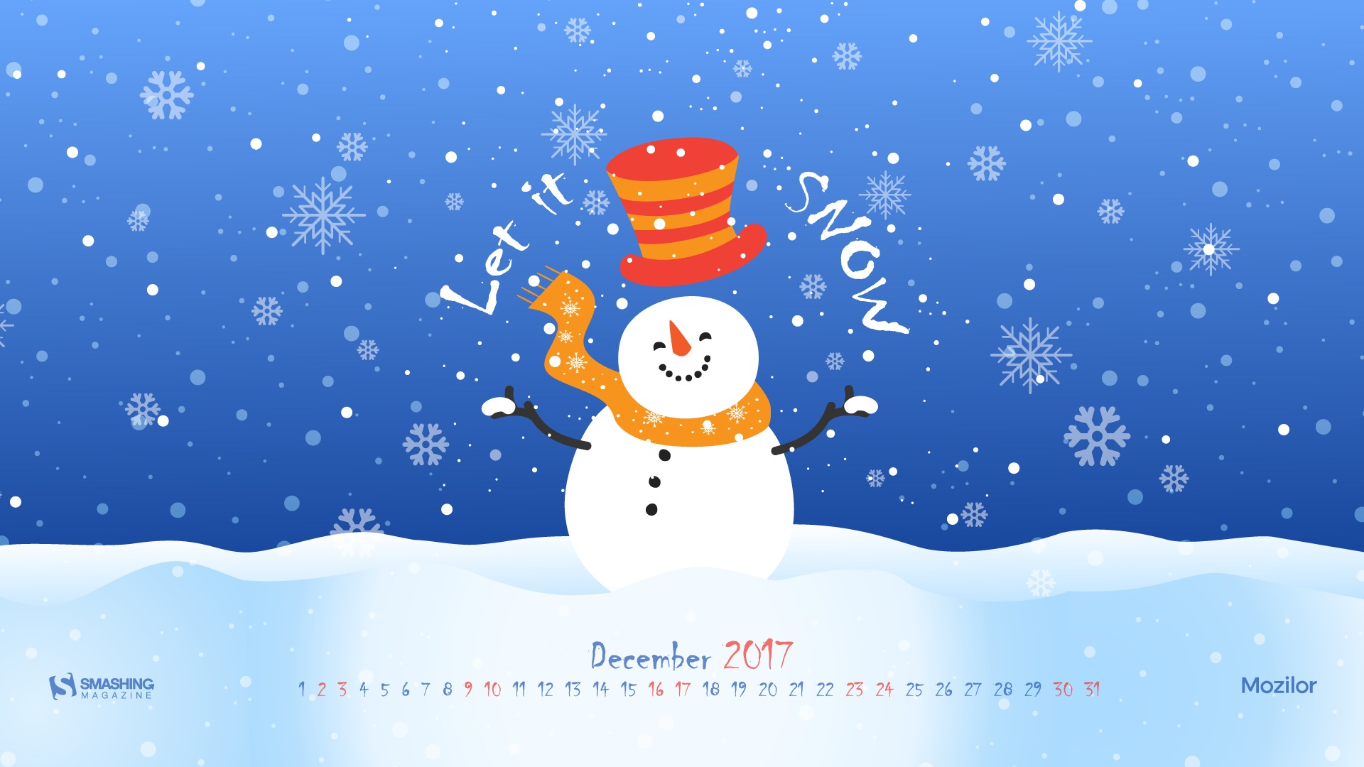 Dezember 2017 Kalender Hintergrund #16 - 1920x1080