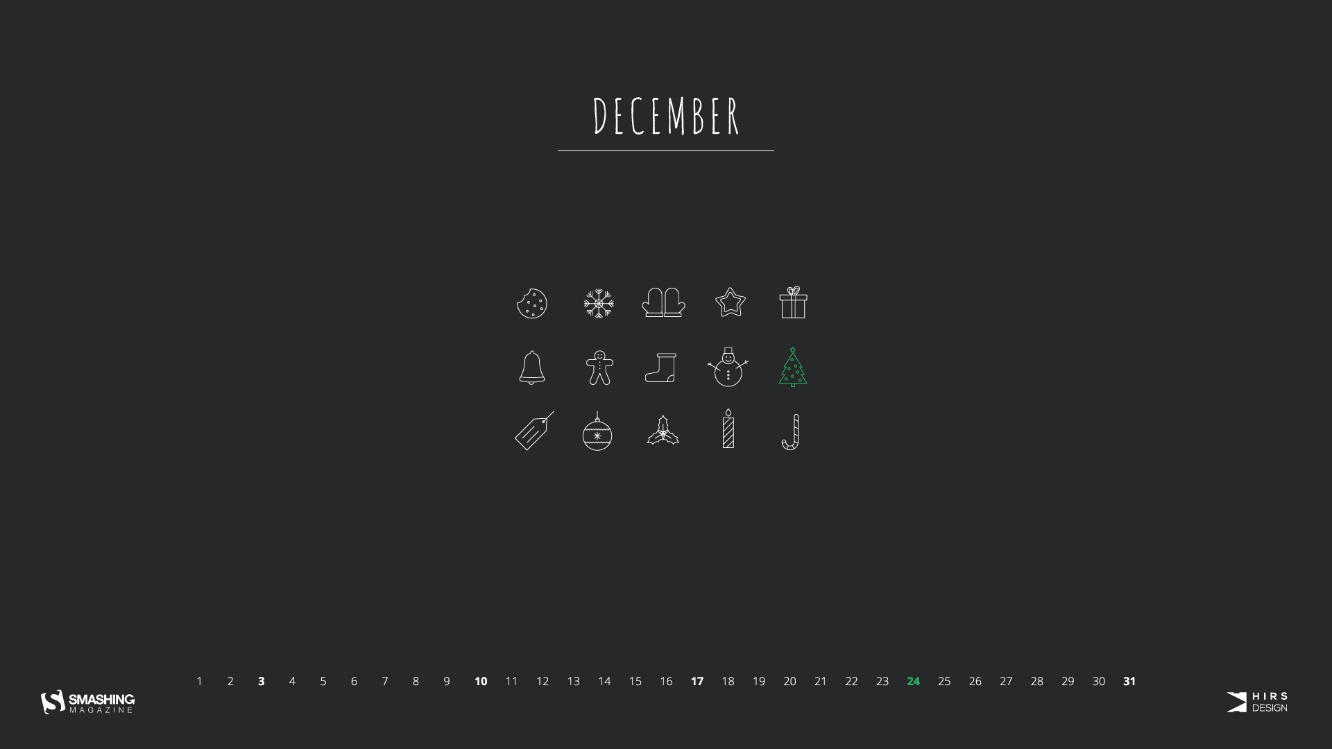 December 2017 Calendar Wallpaper #21 - 1920x1080