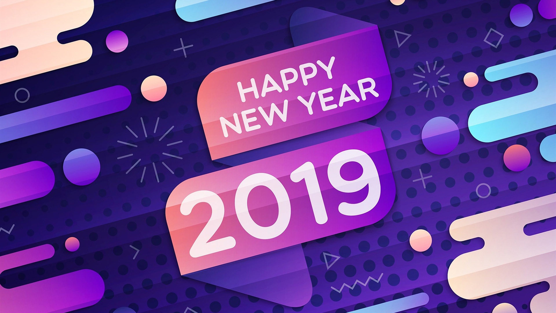 Šťastný nový rok 2019 HD tapety #10 - 1920x1080