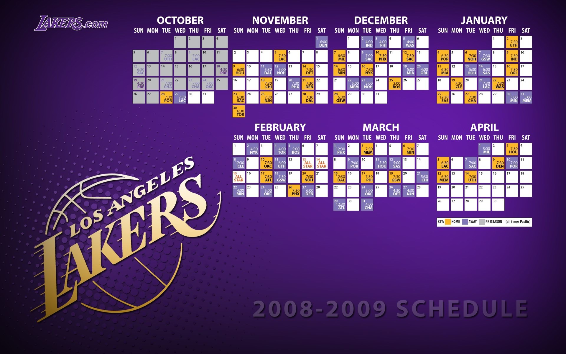 Los Angeles Lakers Offizielle Wallpaper #1 - 1920x1200