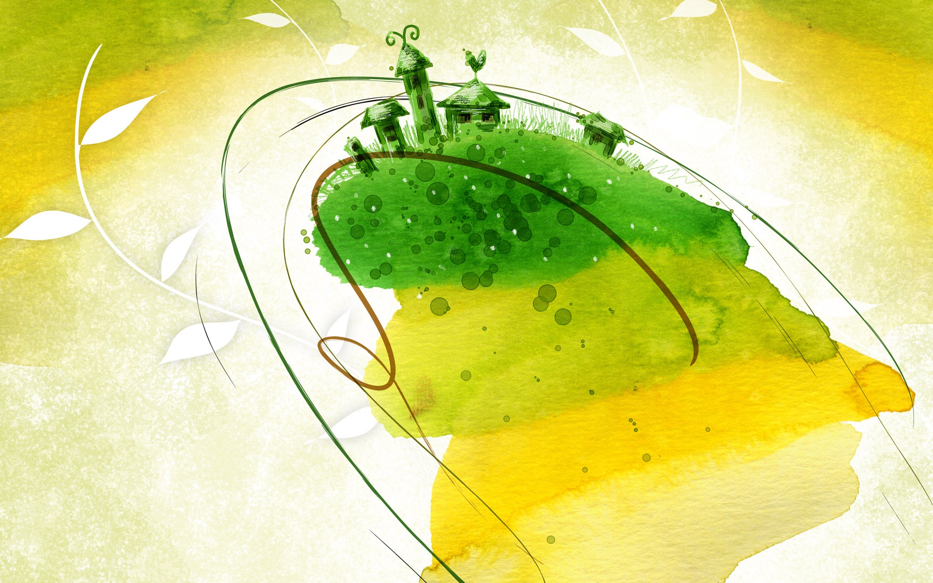 卡通夢幻風光壁紙 #25 - 1920x1200
