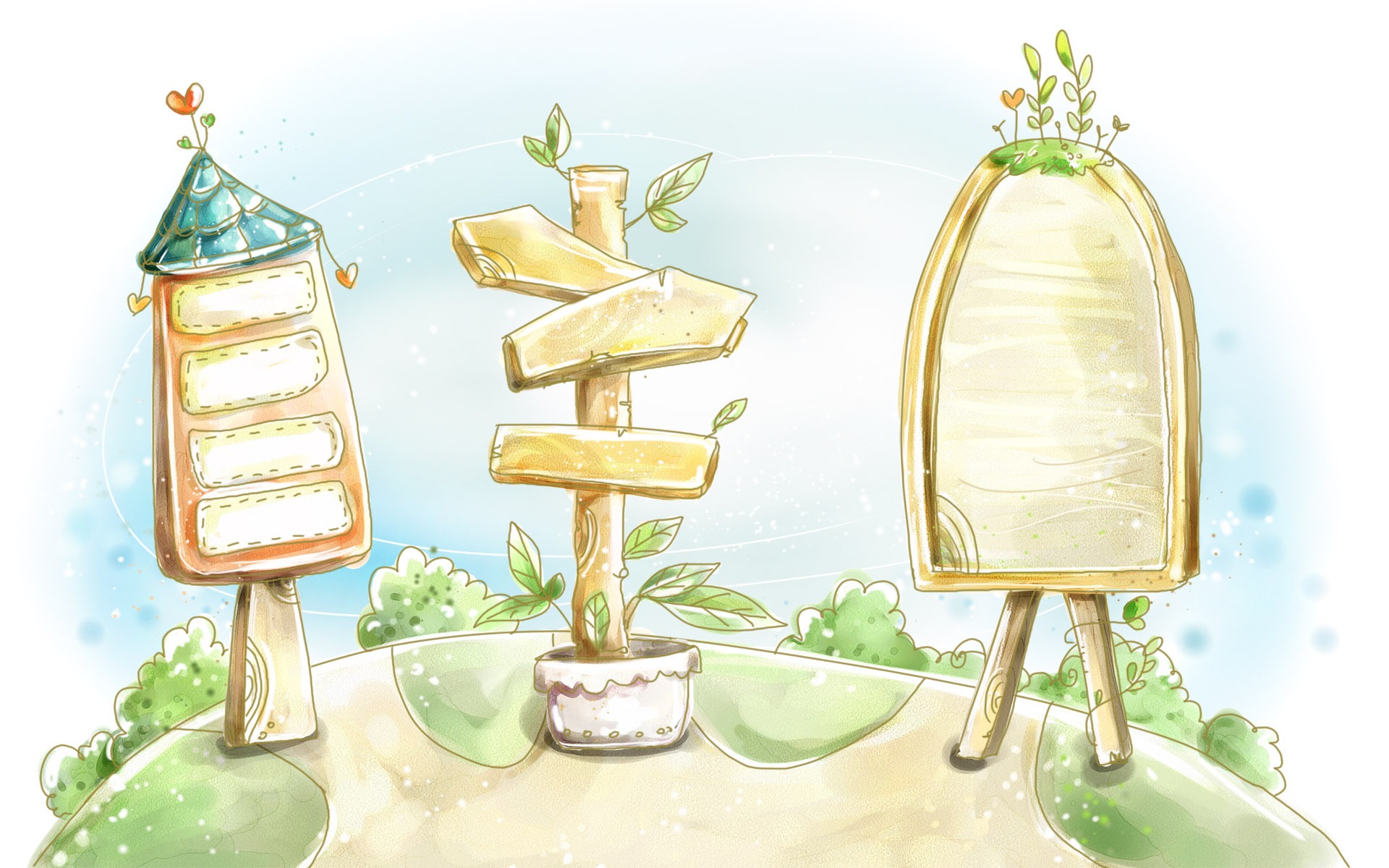 卡通夢幻風光壁紙 #33 - 1920x1200