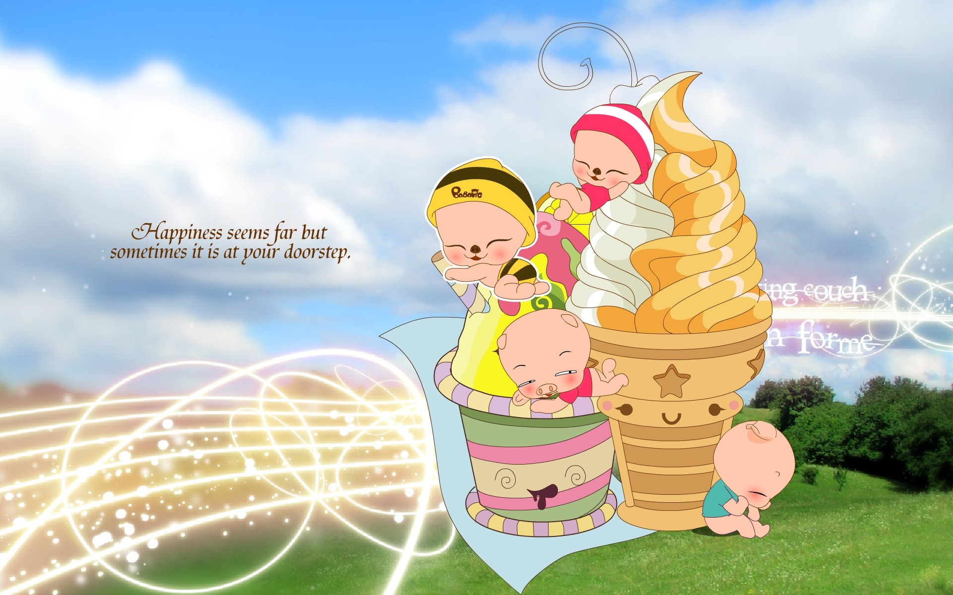 畢加豬愛與夢飛行壁紙 #2 - 1920x1200