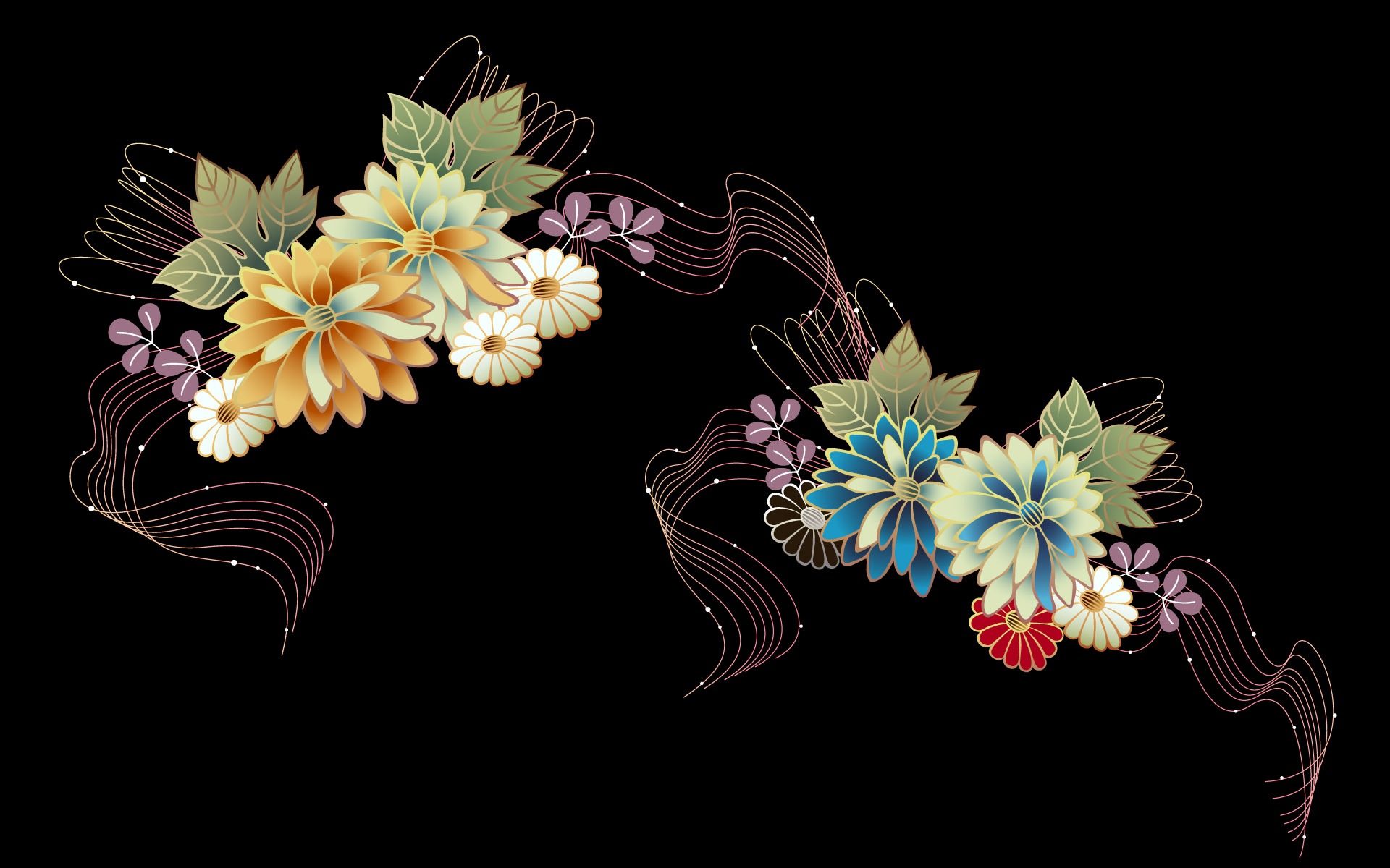 炫彩花紋 壁紙(十) #5 - 1920x1200