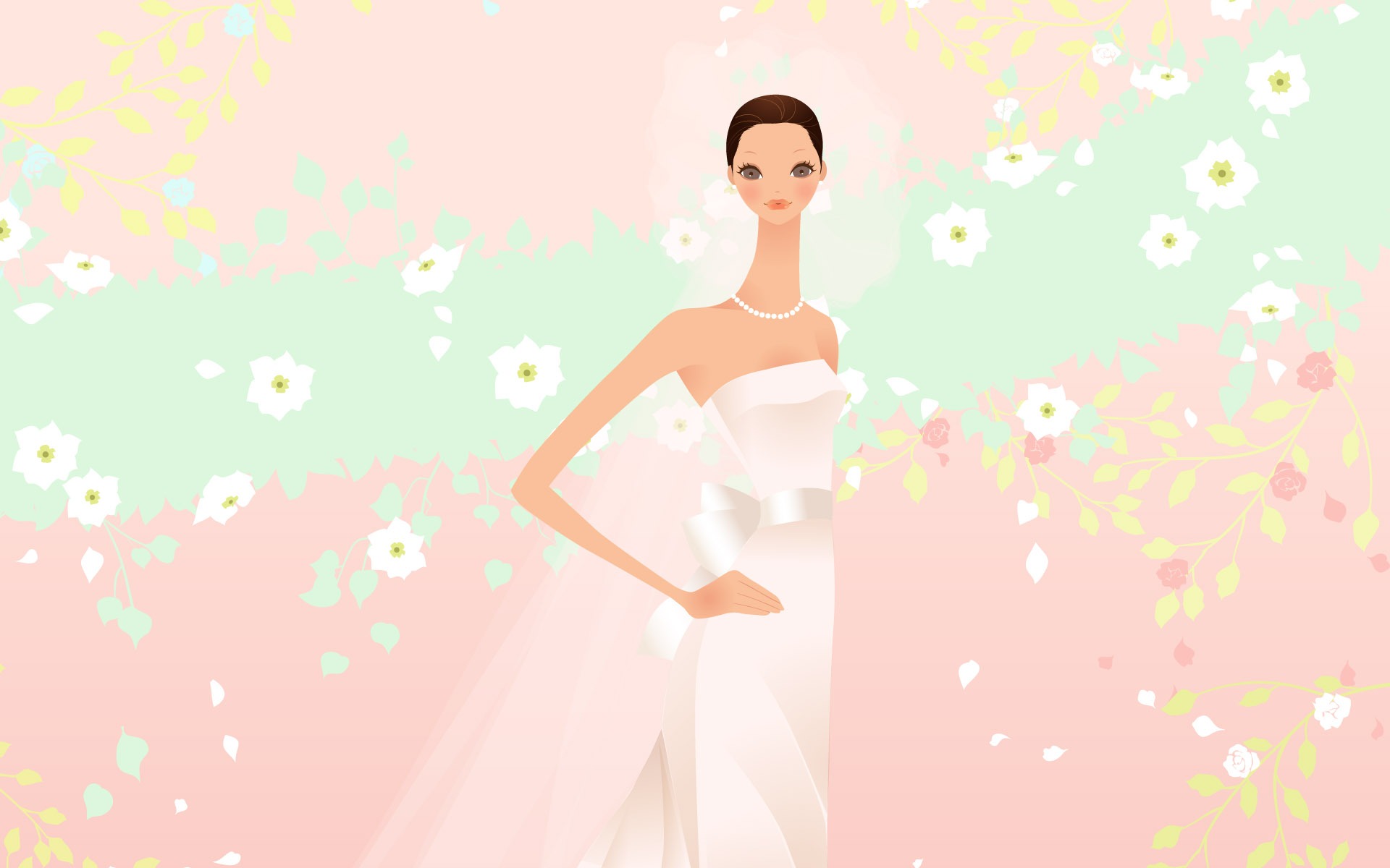 Vector wallpaper wedding bride (1) #12 - 1920x1200