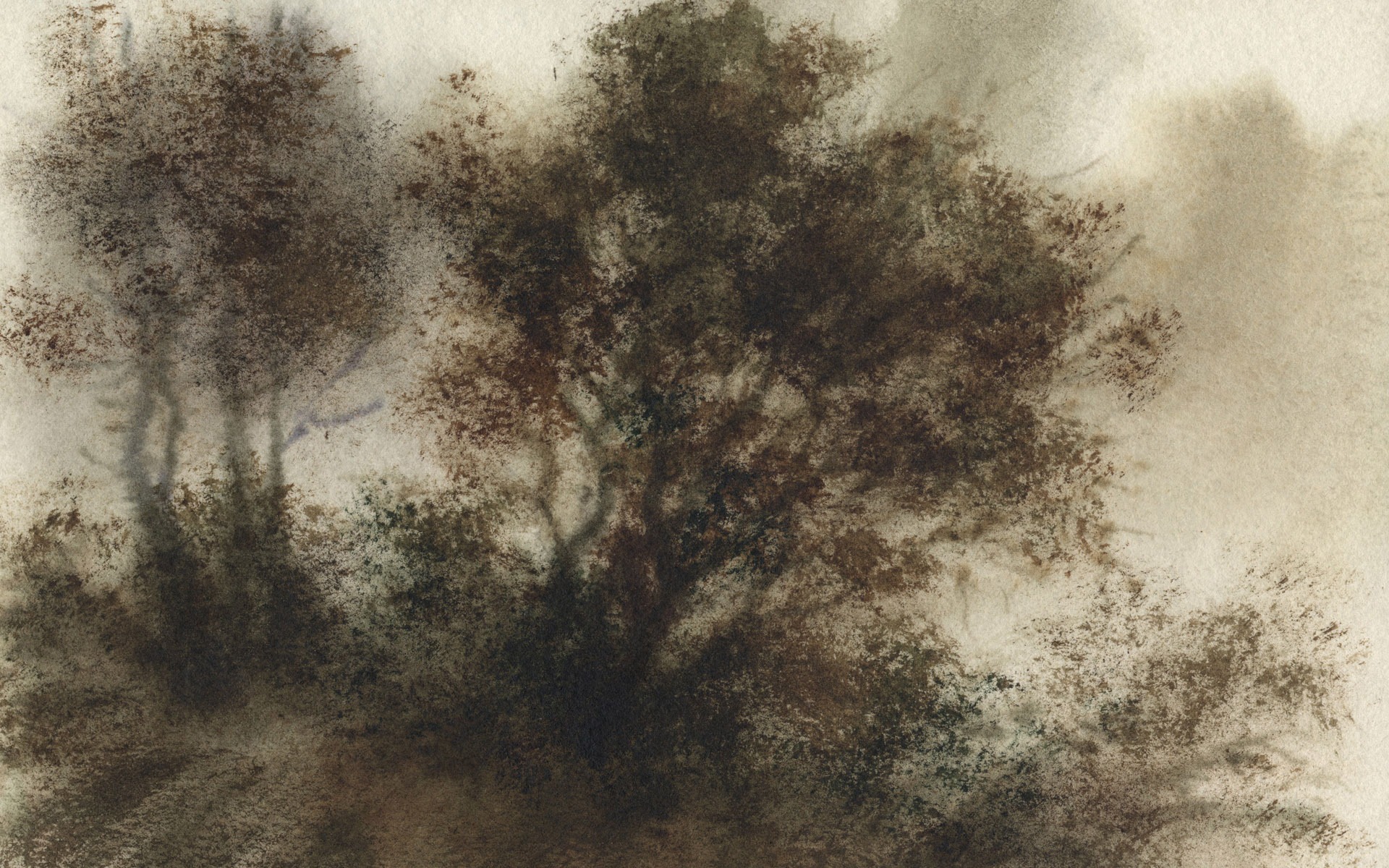 Fond d'écran paysage aquarelle peinte à la main (1) #7 - 1920x1200