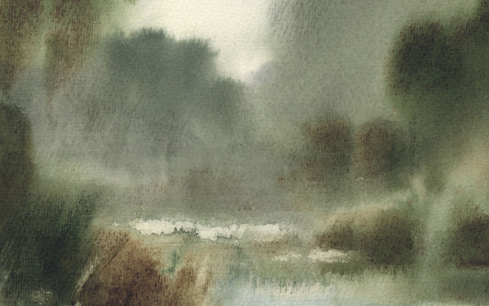Fond d'écran paysage aquarelle peinte à la main (1) #9 - 1920x1200