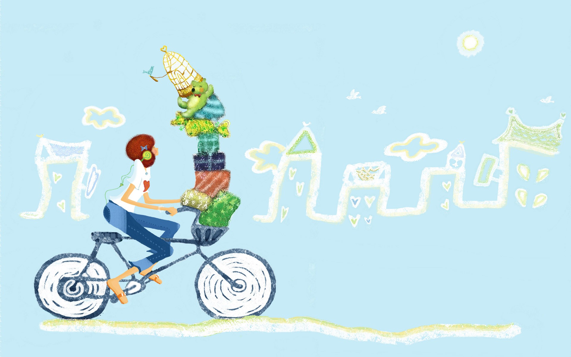 手繪浪漫女孩 壁紙(一) #16 - 1920x1200
